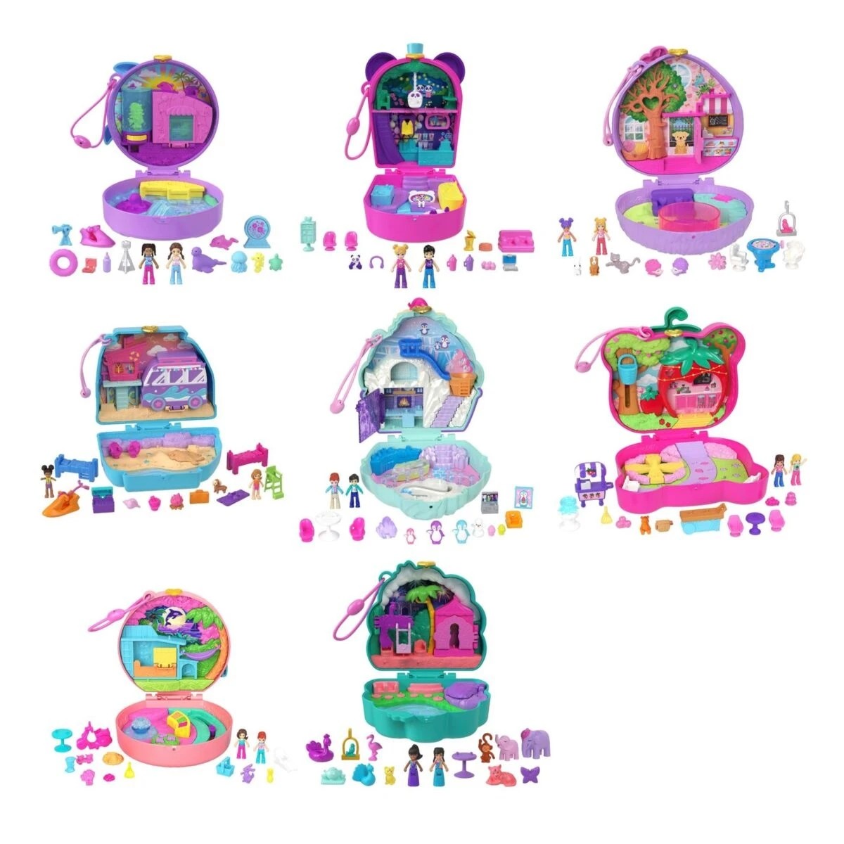 2 Polly Pocket Pocket World Compact Playset - Assorted, 2 of 8