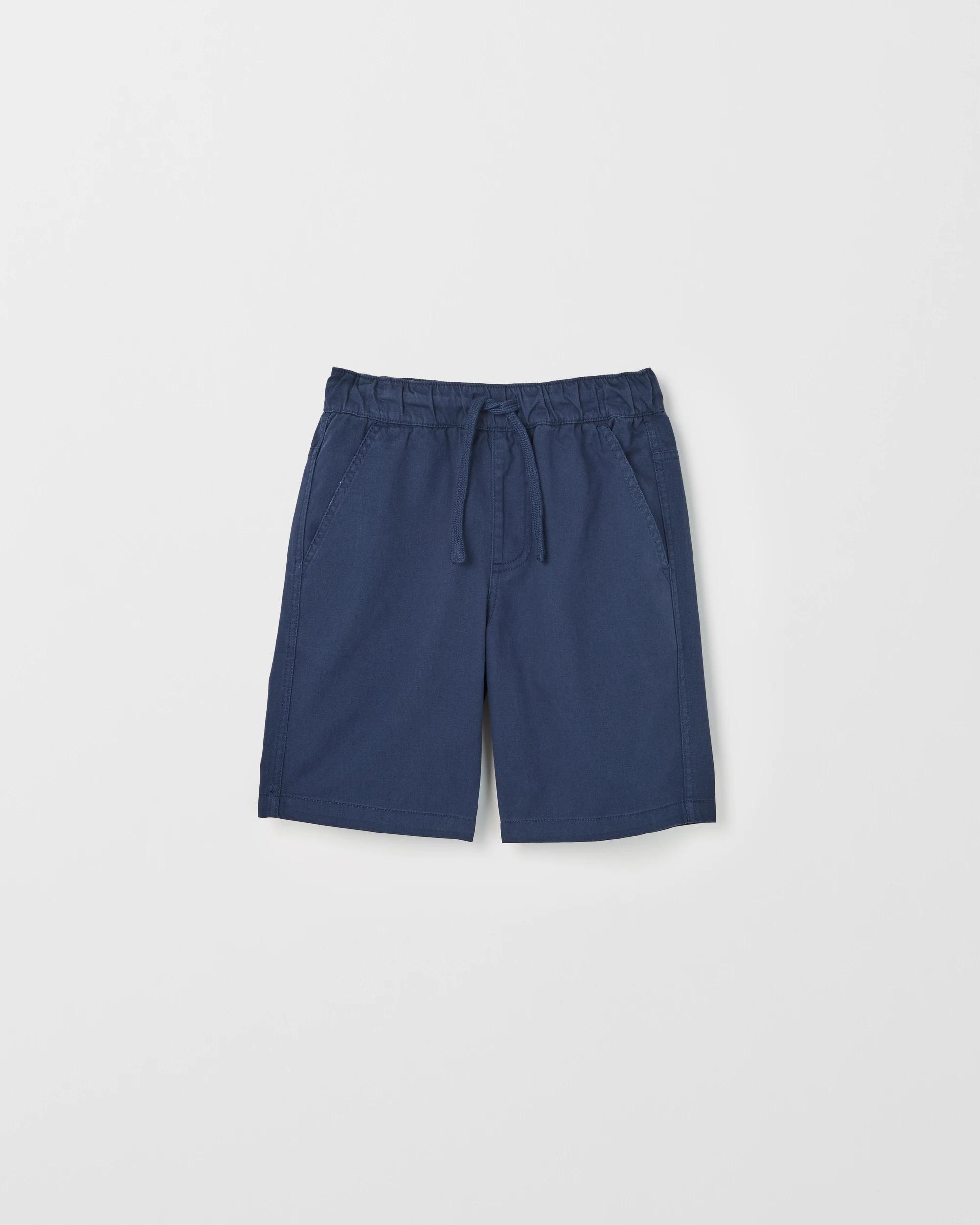 5 Target Kids Elastic Waist Chino Shorts NAVY, 5 of 6
