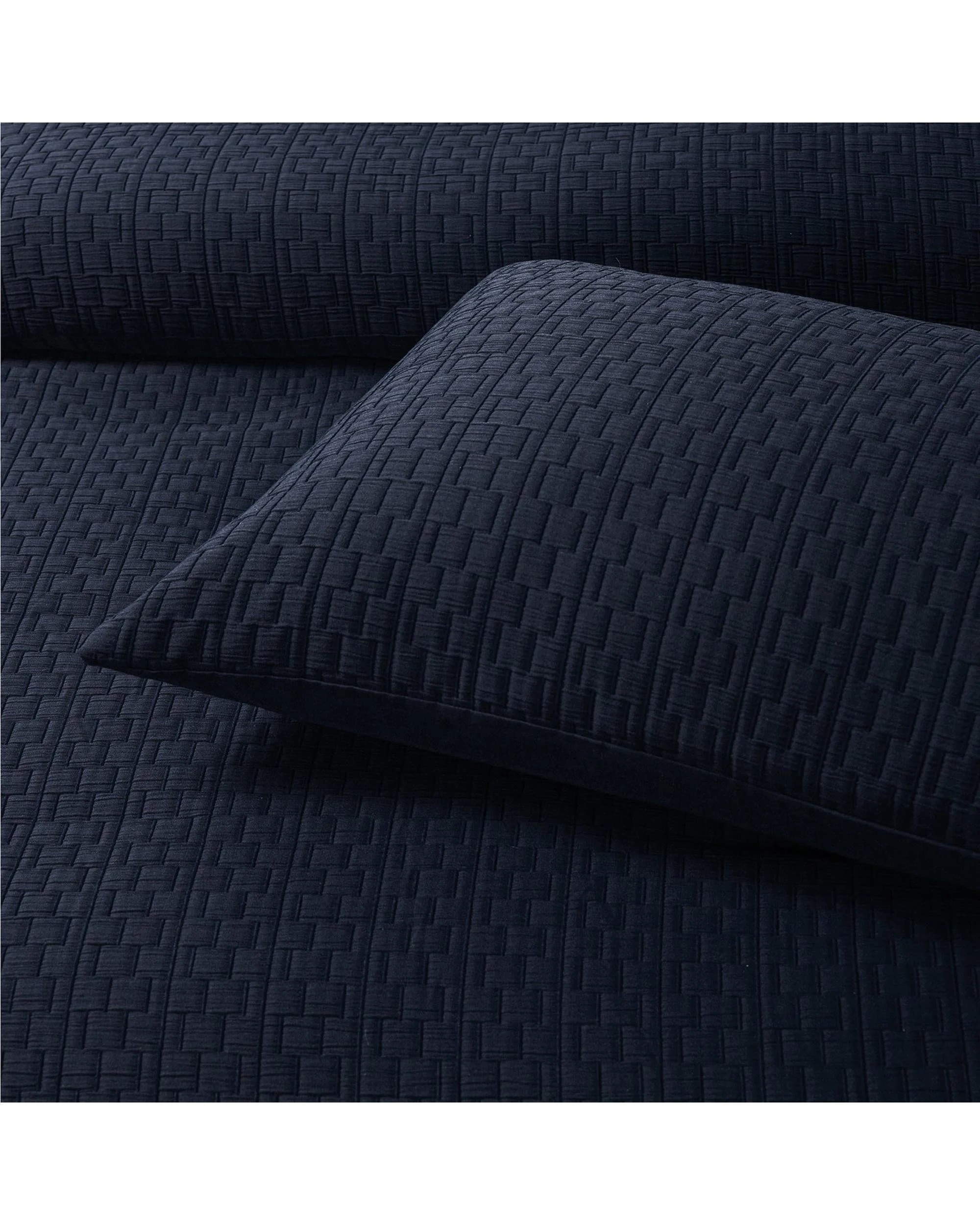 3 Bianca Bedding Burleigh Jacquard Quilt Cover Set, Ink — Super King 270cm x 240cm - Blue, 3 of 5