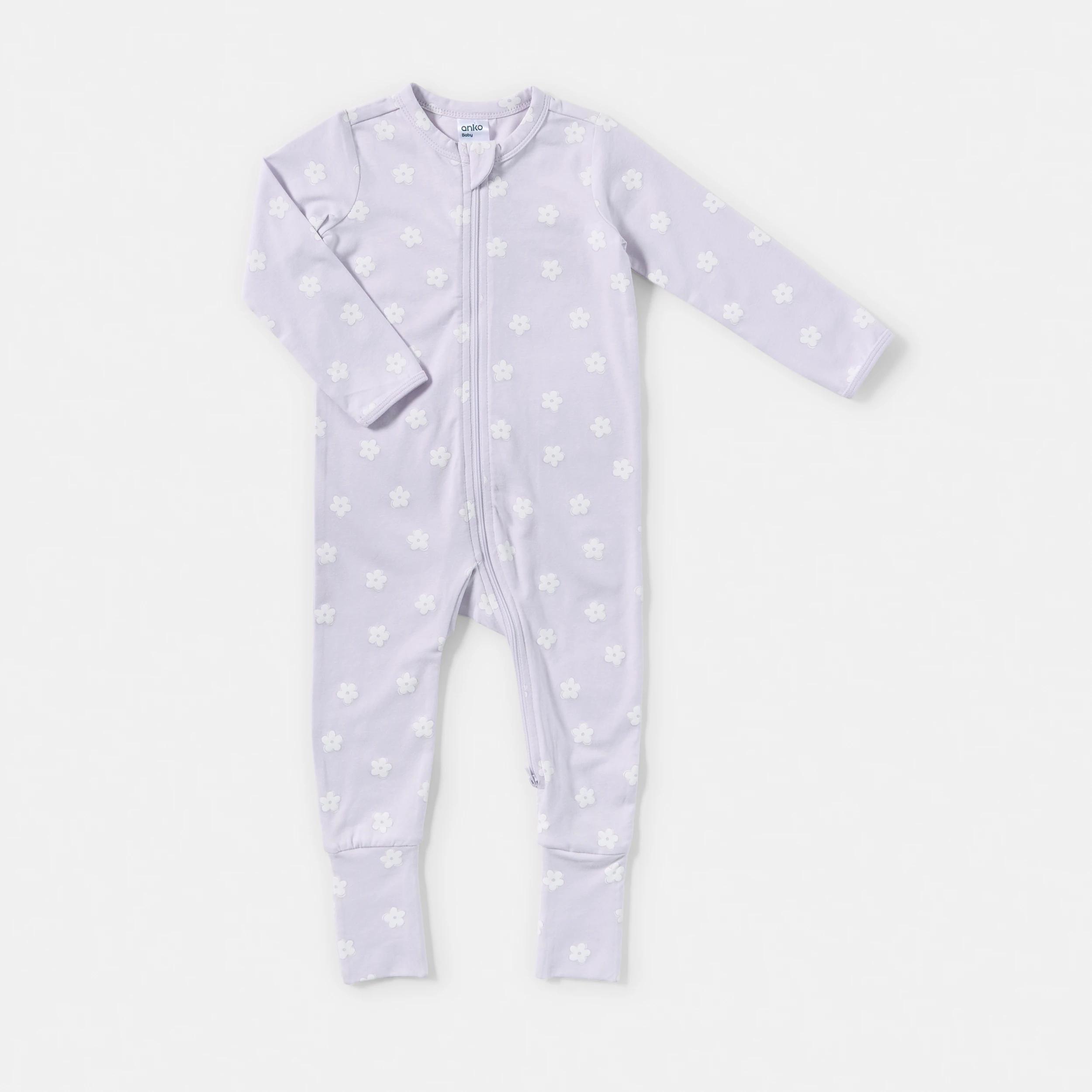 1 Turn Cuff Coverall LAVENDER DAISIES, 1 of 3