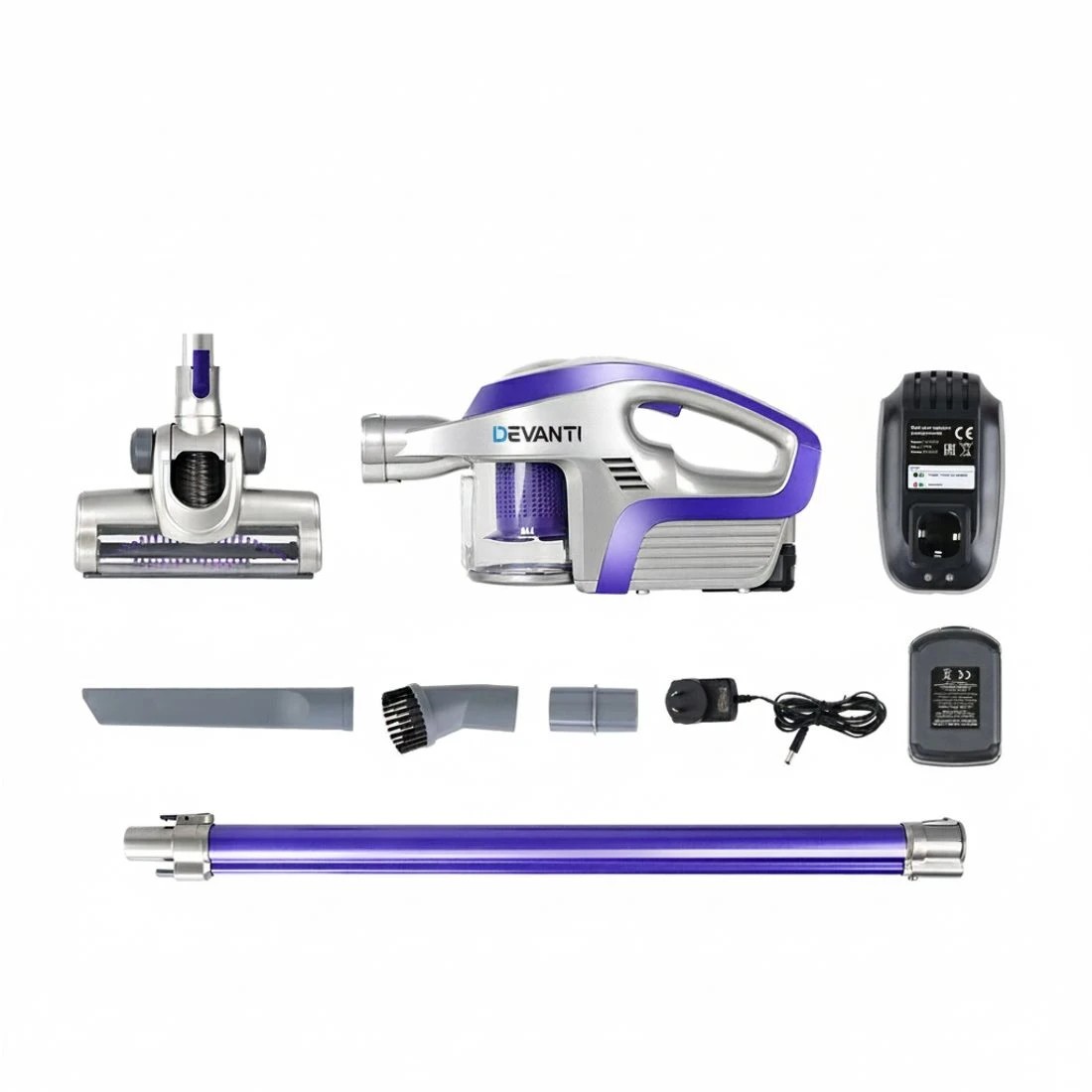 6 Devanti Stick Vacuum Cleaner Bagless Cordless 150W Purple - Purple, 6 of 9