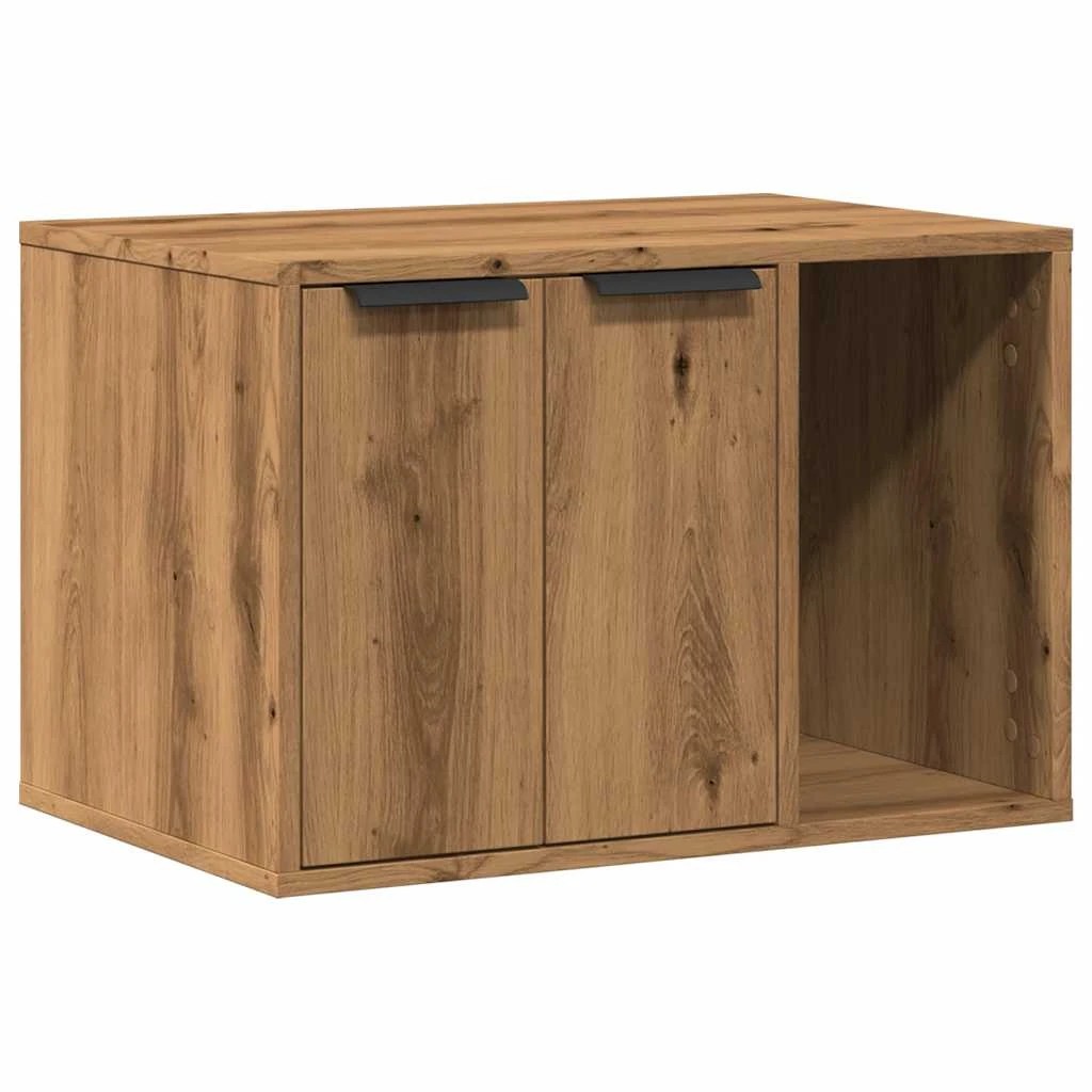 1 vidaXL Cat Litter Box Enclosure Engineered Wood - Brown, 1 of 9
