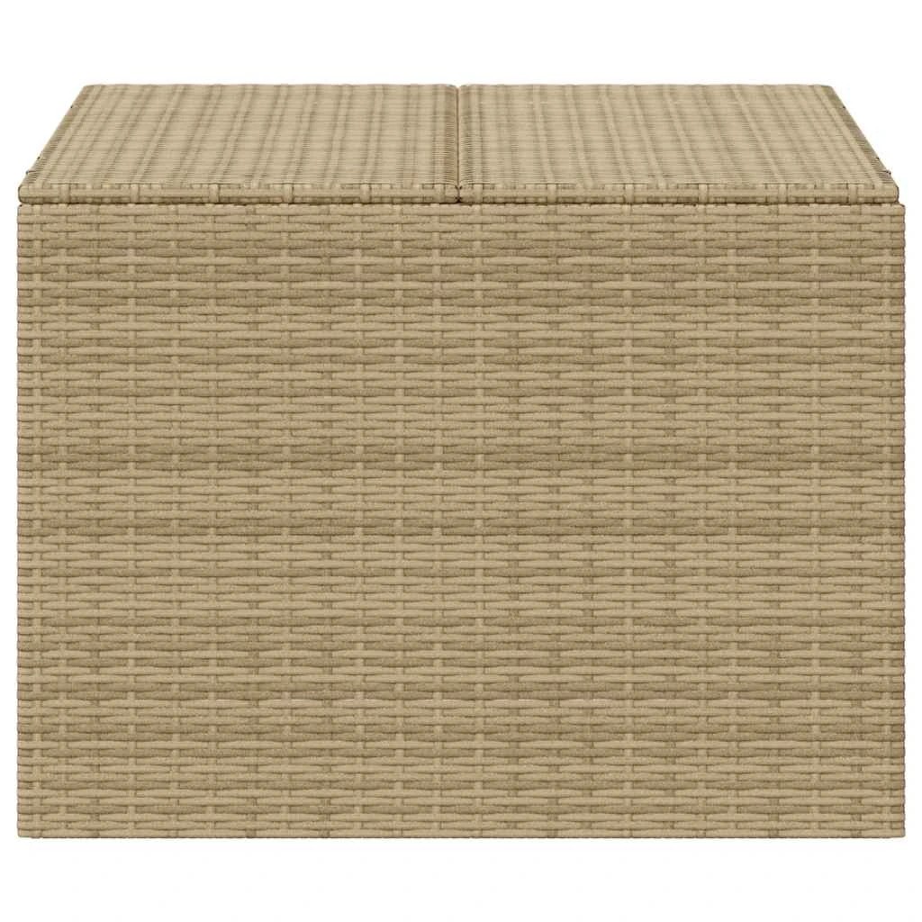 4 vidaXL Outdoor Storage Box on Wheels Ample Storage - Beige, 4 of 9