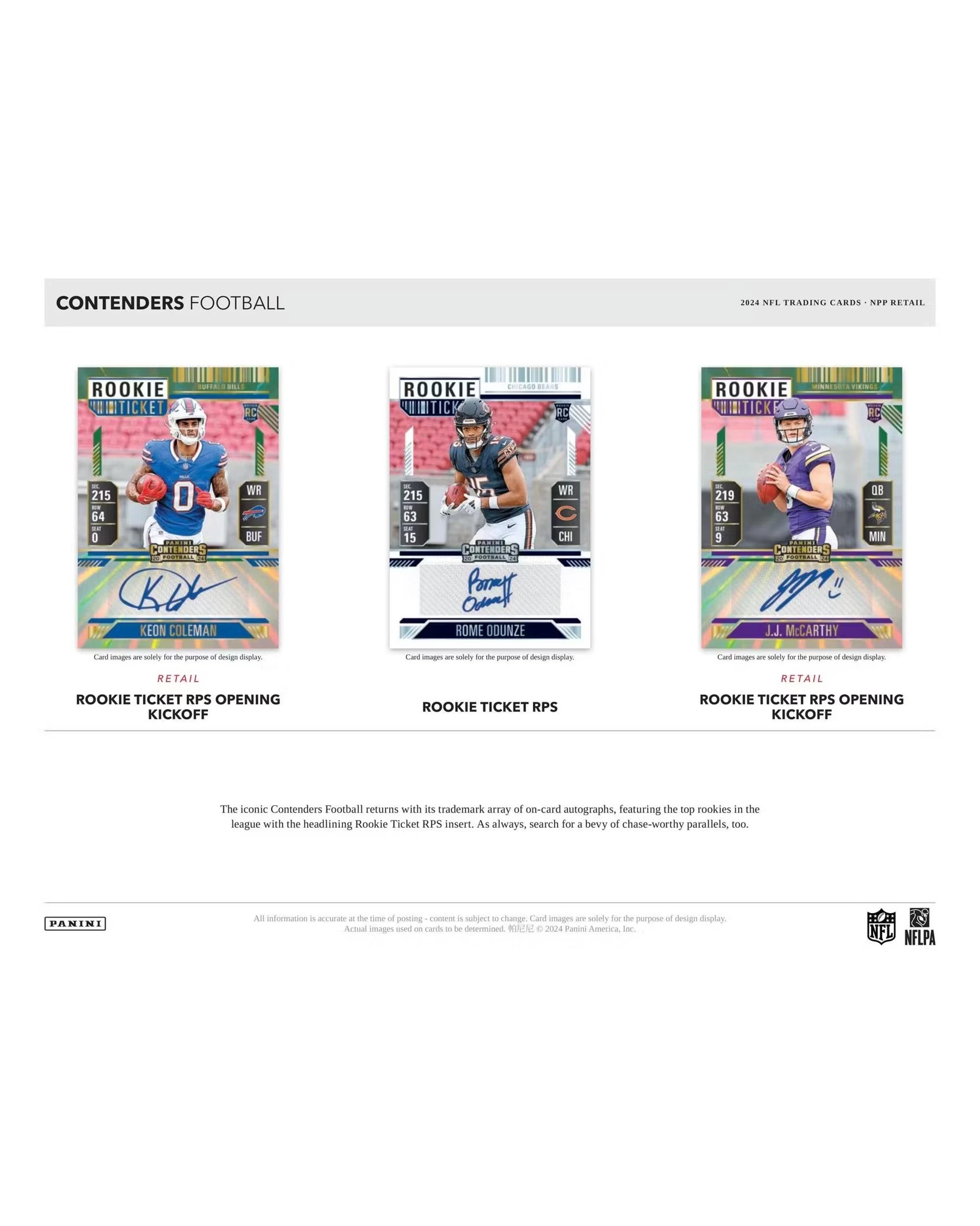3 Panini 2024 NFL Contenders Football Blaster Pack, 3 of 6