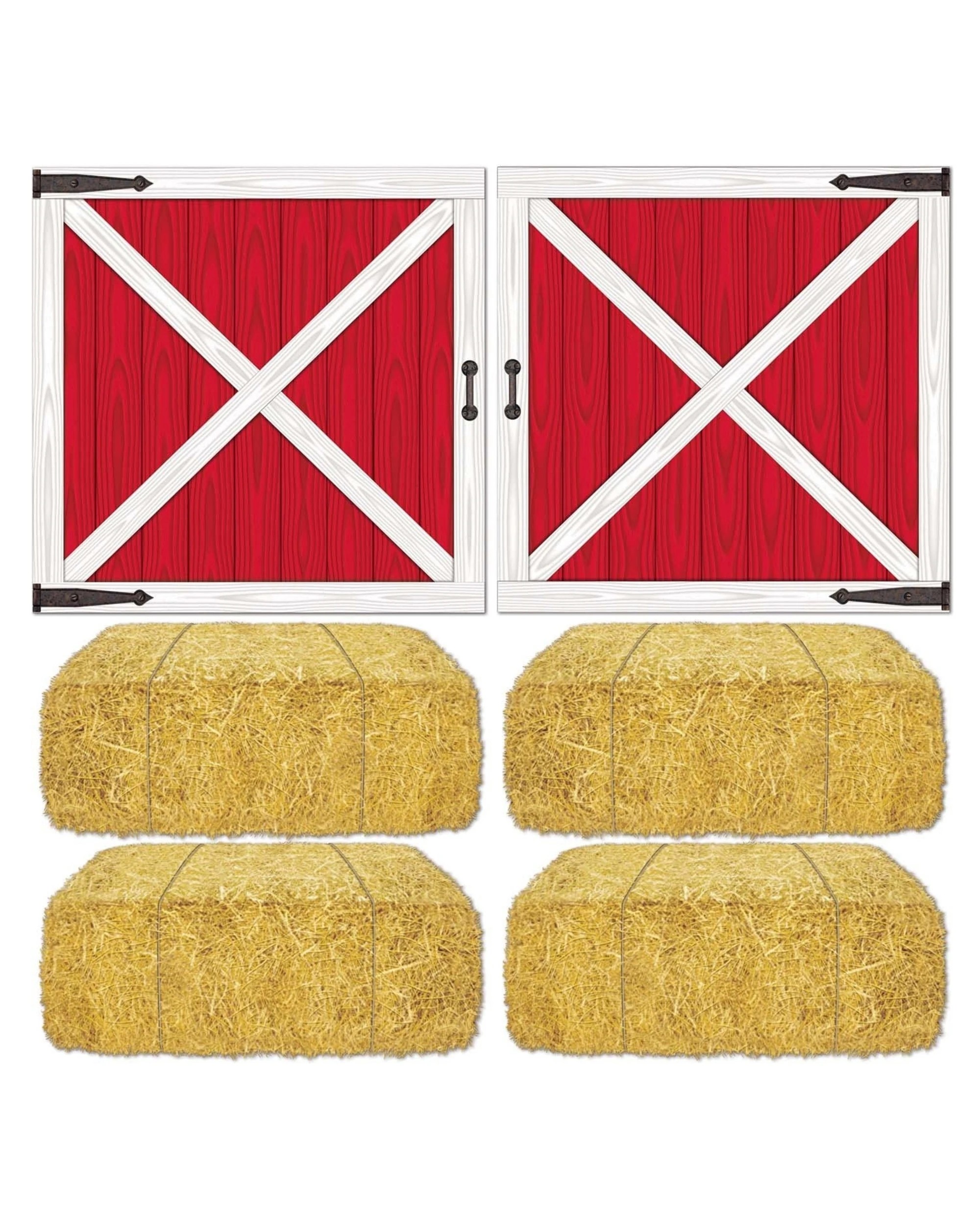 1 Beistle Barn Loft Door and Hay Bale Wall Decorating Kit, 1 of 2