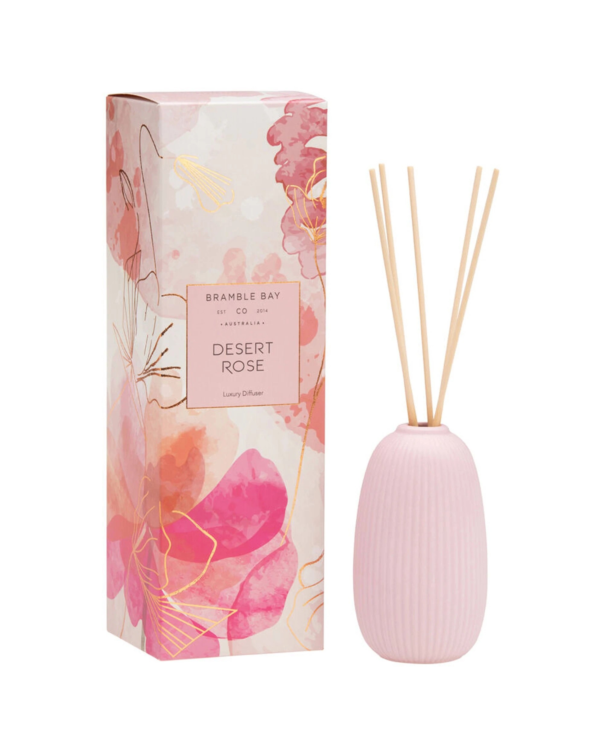 1 Bramble Bay Native Reed Diffuser Desert Rose Scented Home Fragrance 150ml - Pink, 1 of 4