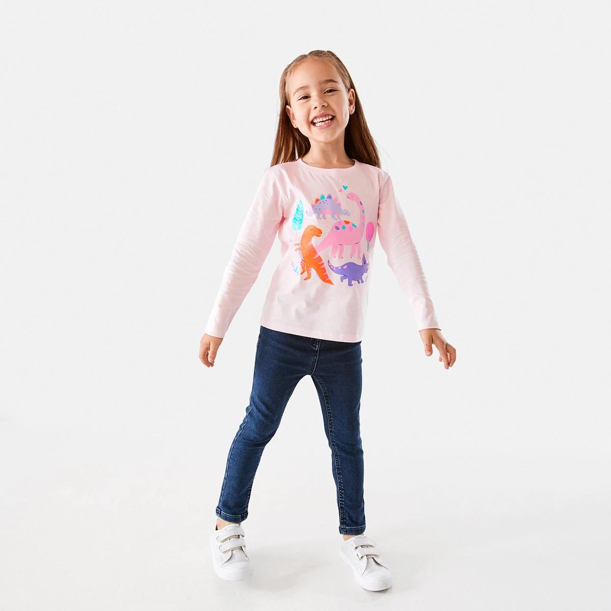 5 Long Sleeve Placement Print T-shirt Dinosaurs, 5 of 8