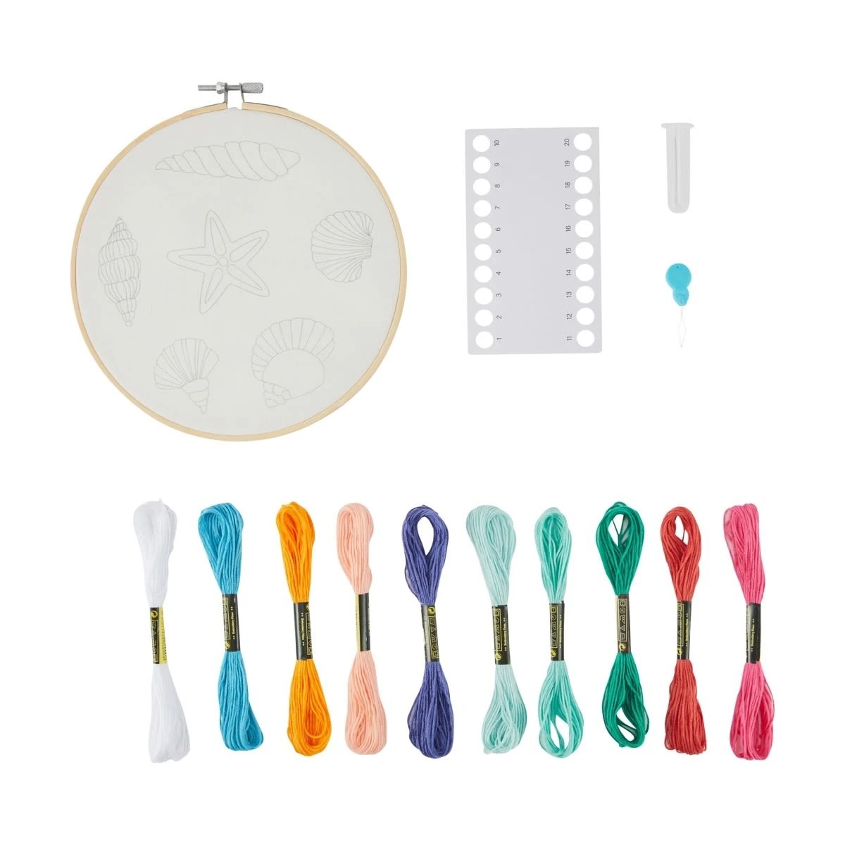 3 Shells Embroidery Kit, 3 of 4