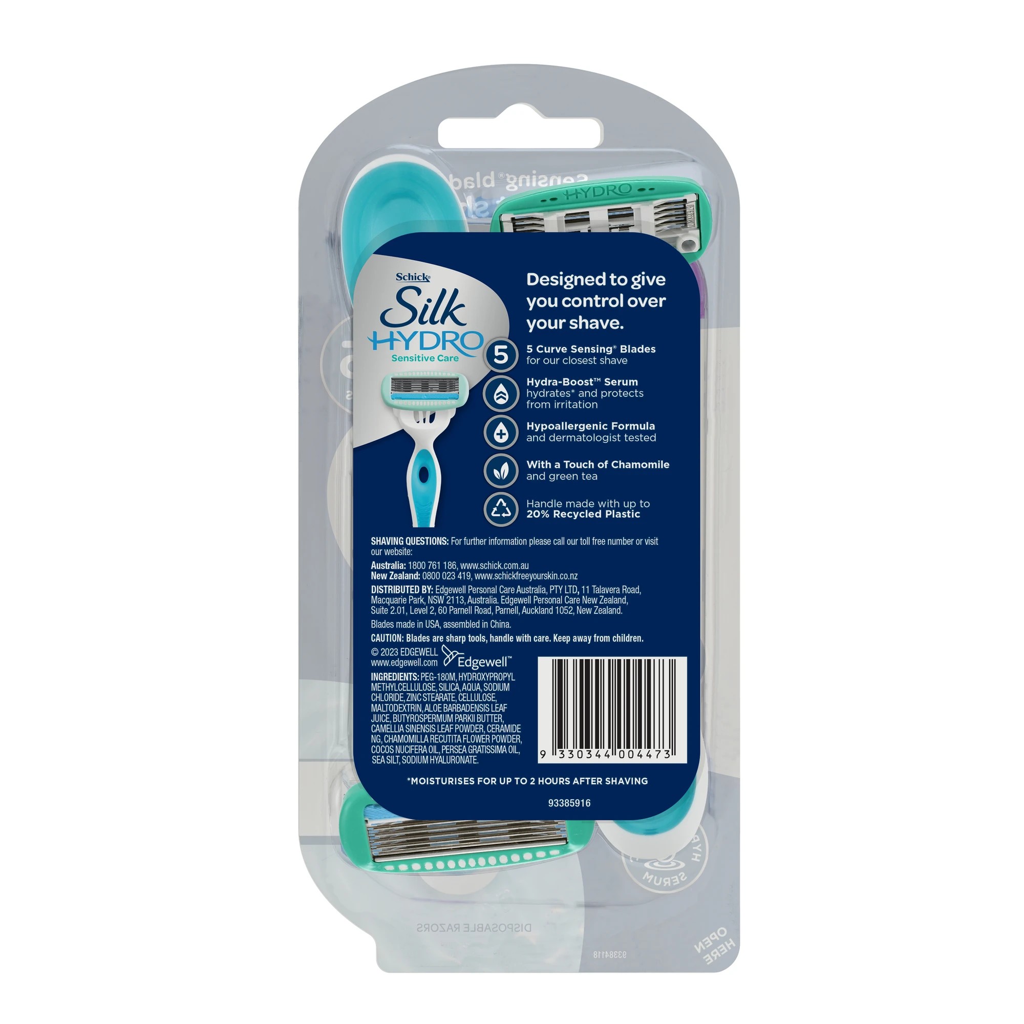 4 Schick 2 Pack Hydro Silk Sensitive Care Disposable Razor, 4 of 5
