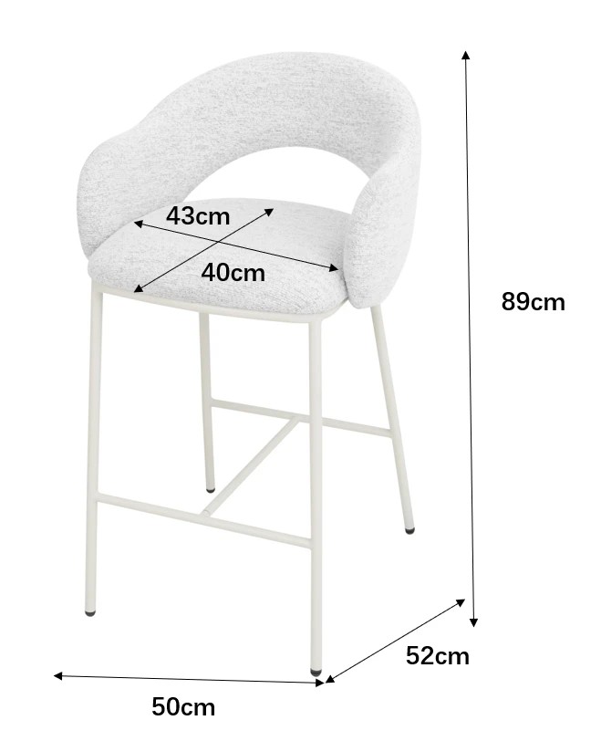 8 Archie Barstool - Grey, 8 of 8