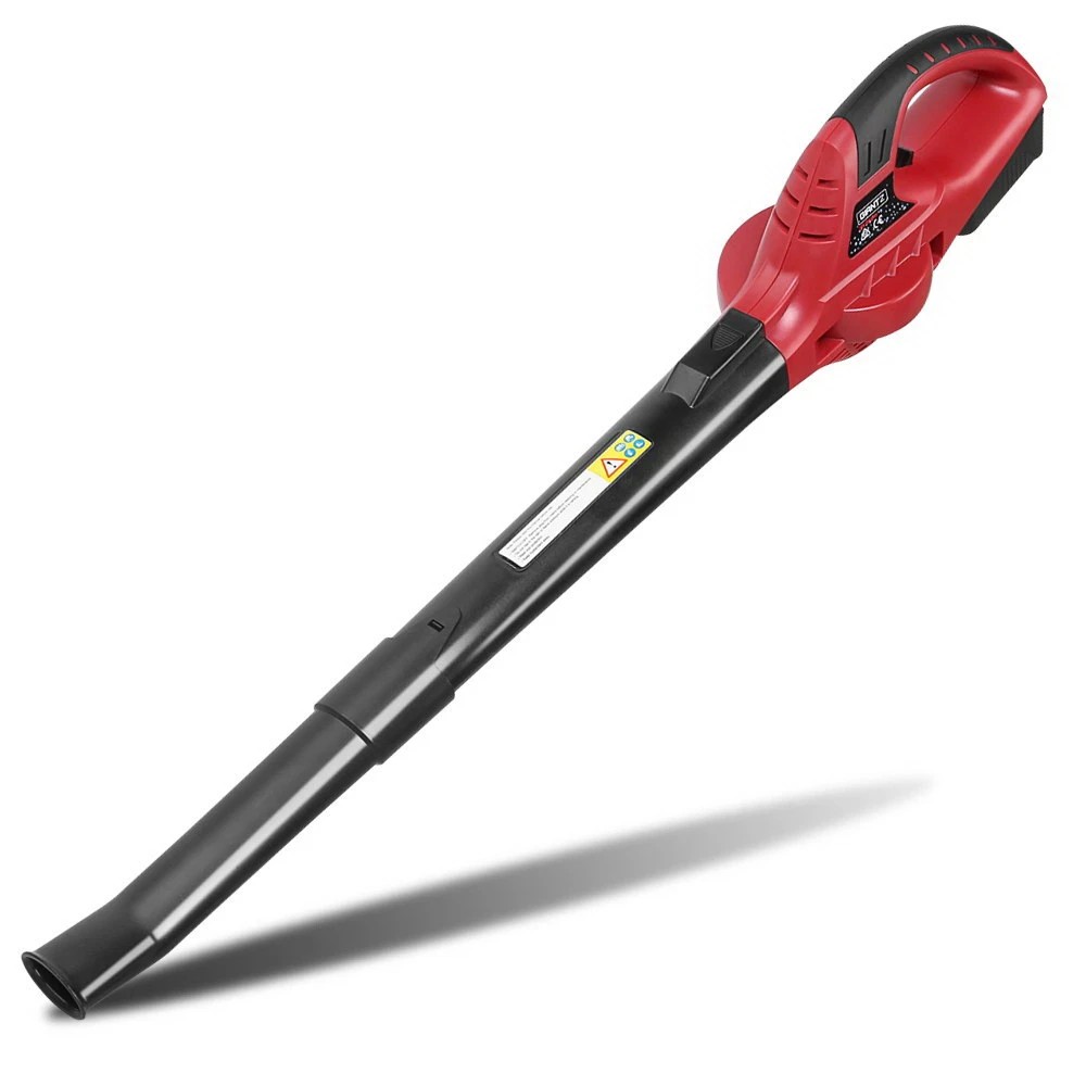 1 Giantz 20V Cordless Leaf Blower Garden Lithium Electric Battery Nozzles 2 Speed - Red, 1 of 2