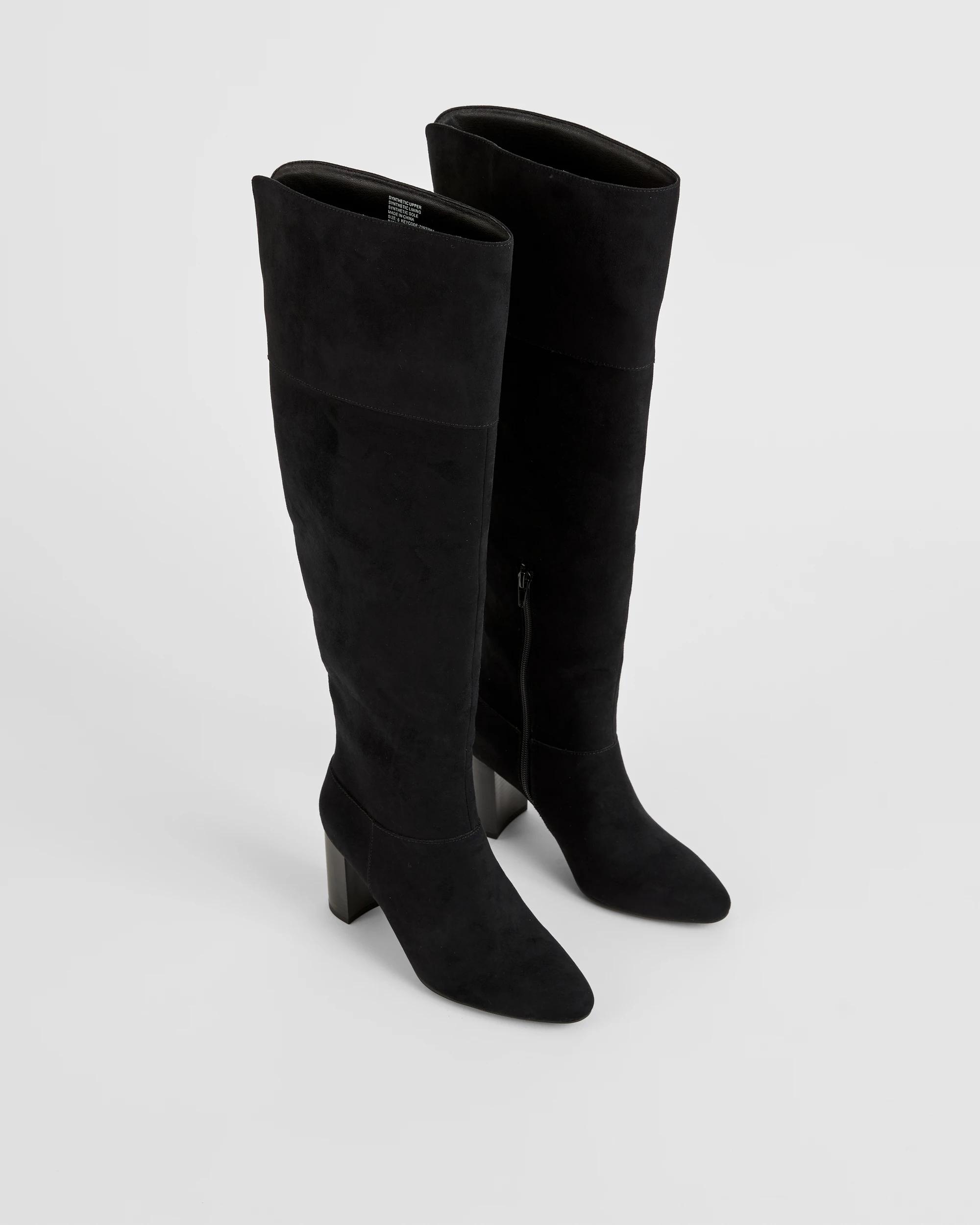 2 Target Woman Crystal Extra Long Block Heel Boot BLACK, 2 of 3