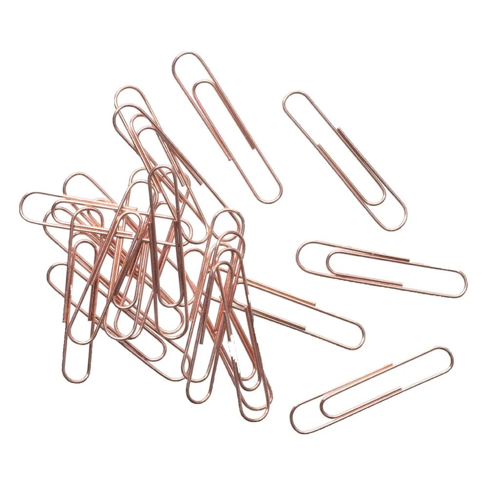3 J.Burrows 50mm Paper Clips 70 Pack Rose Gold, 3 of 3