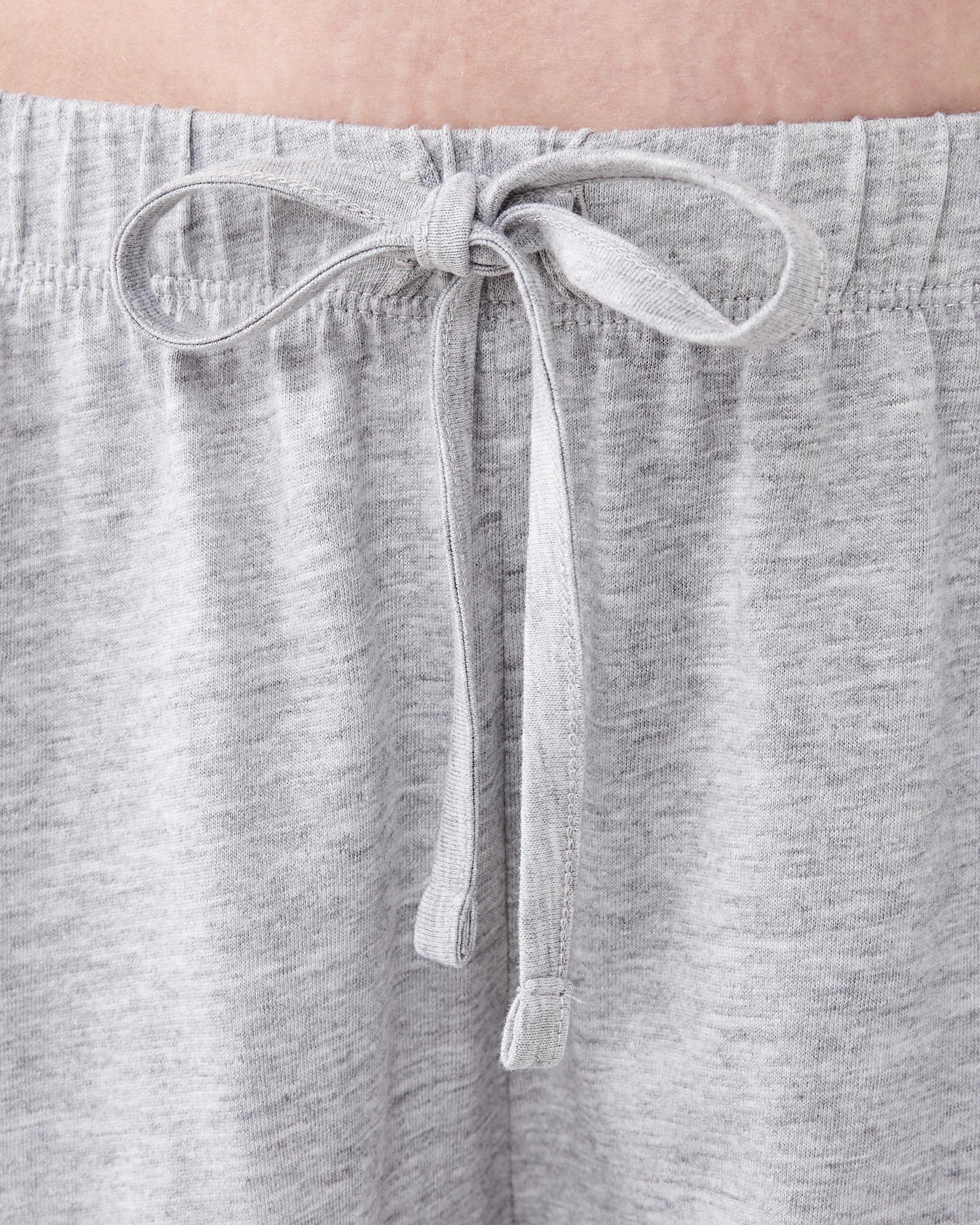 4 Cotton Knit Sleep Shorts SILVER MARLE, 4 of 5