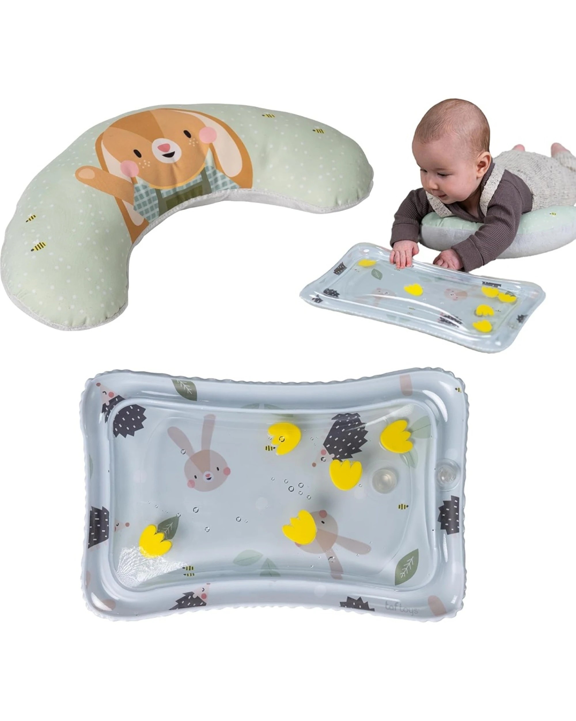 1 Taf Toys Tummy-time Training Set Baby Sensory Water Mat Pillow Cushion - Multi, 1 of 1