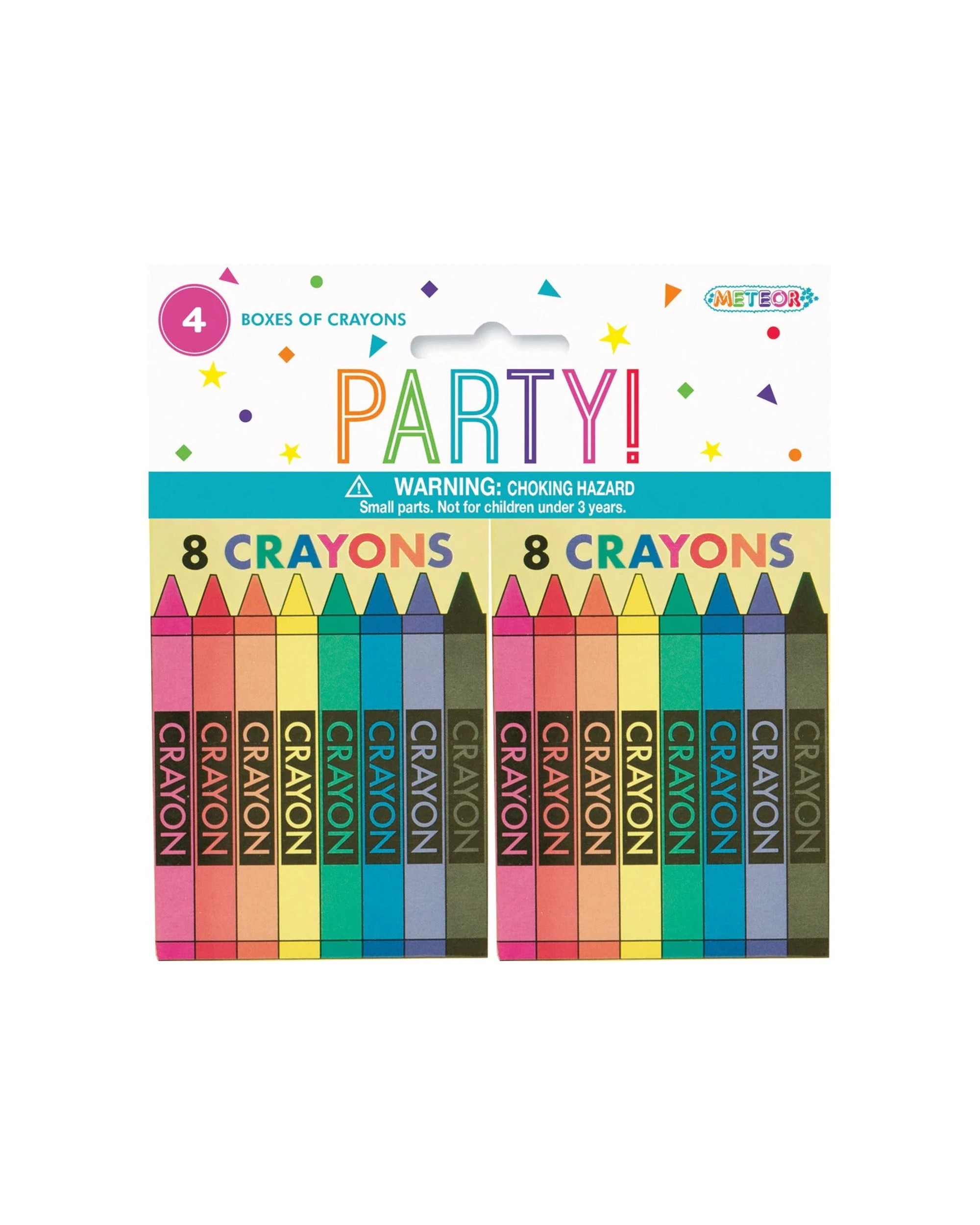 1 Meteor Party 4x8pc Crayon Boxes Favours Set for Kids - Multi, 1 of 1