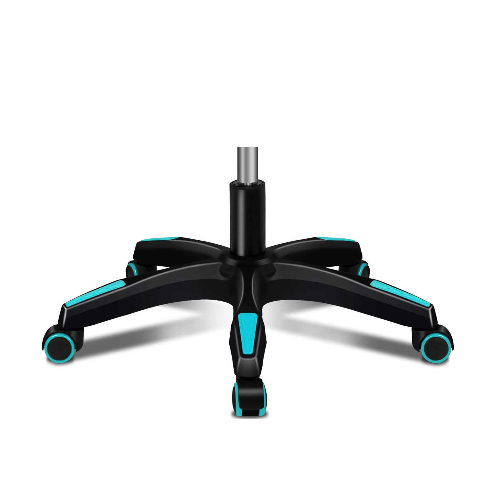 8 Alfordson Gaming Office Chair 12 RGB LED Massage Computer Seat Footrest - Cyan Black, 8 of 10