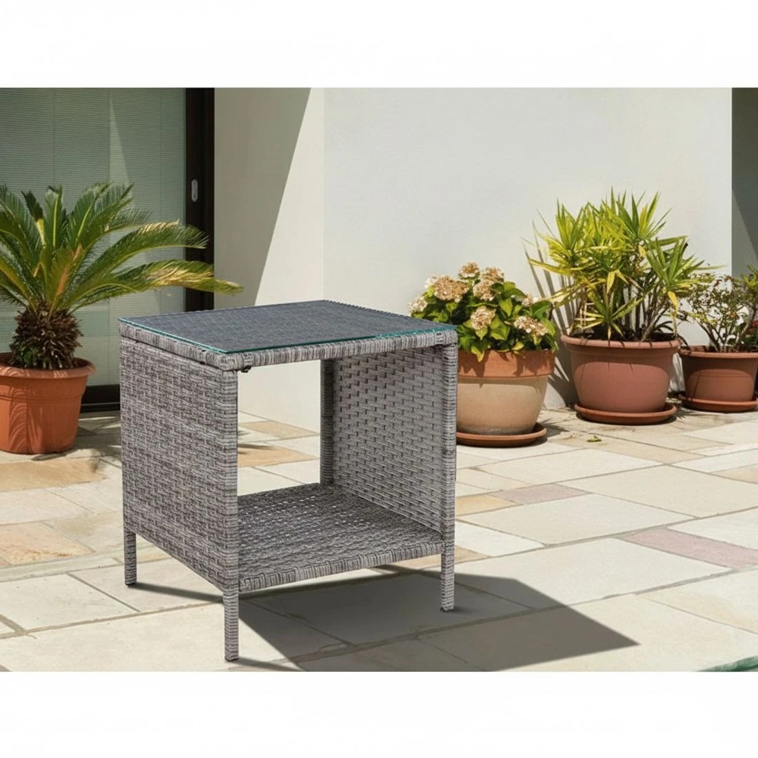 5 Gardeon 3PC Recliner Chairs Table Sun lounge Wicker Outdoor Furniture Adjustable - Grey, 5 of 6