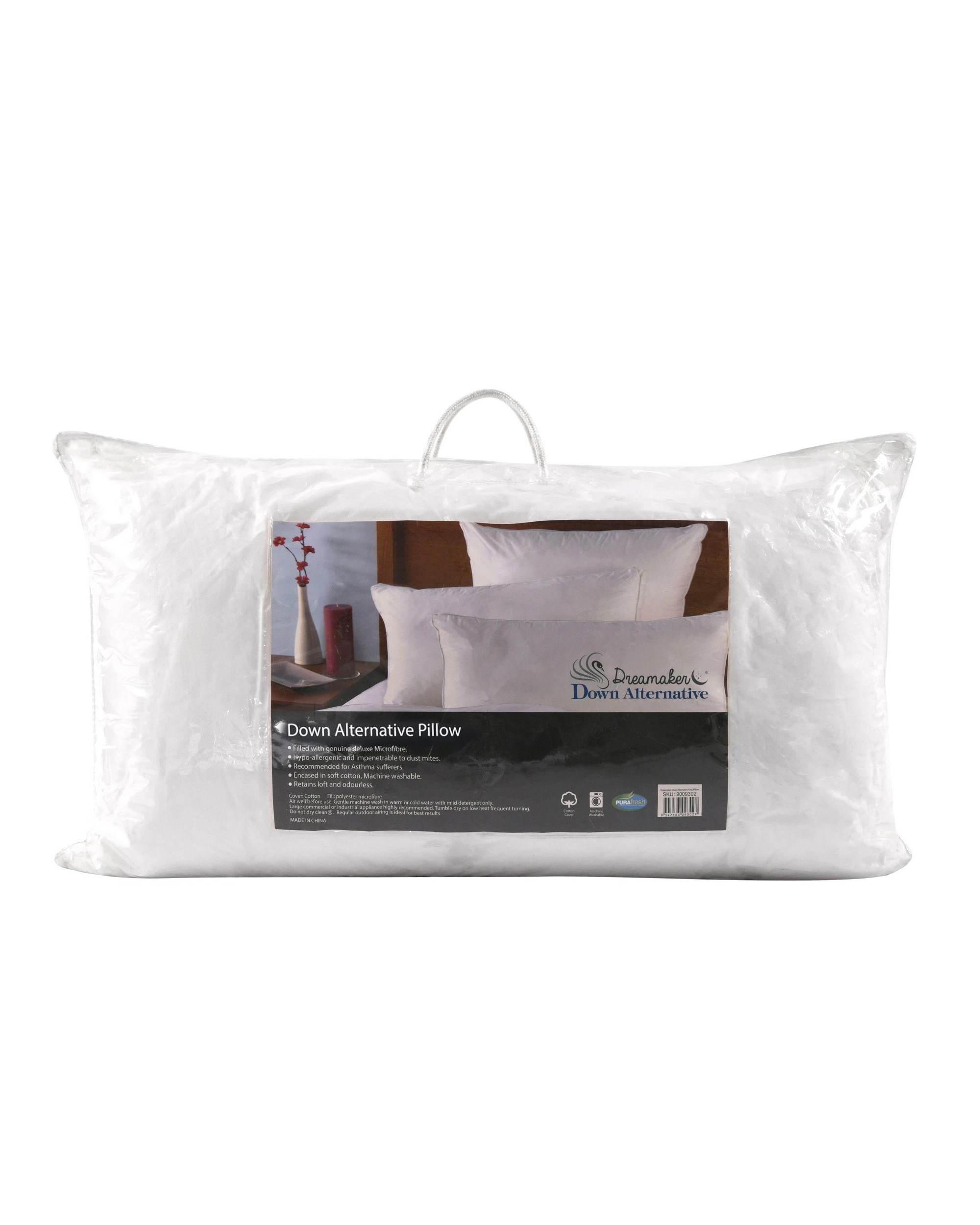 4 Dreamaker Down Alternative King Size Pillow 90x50cm - White, 4 of 4