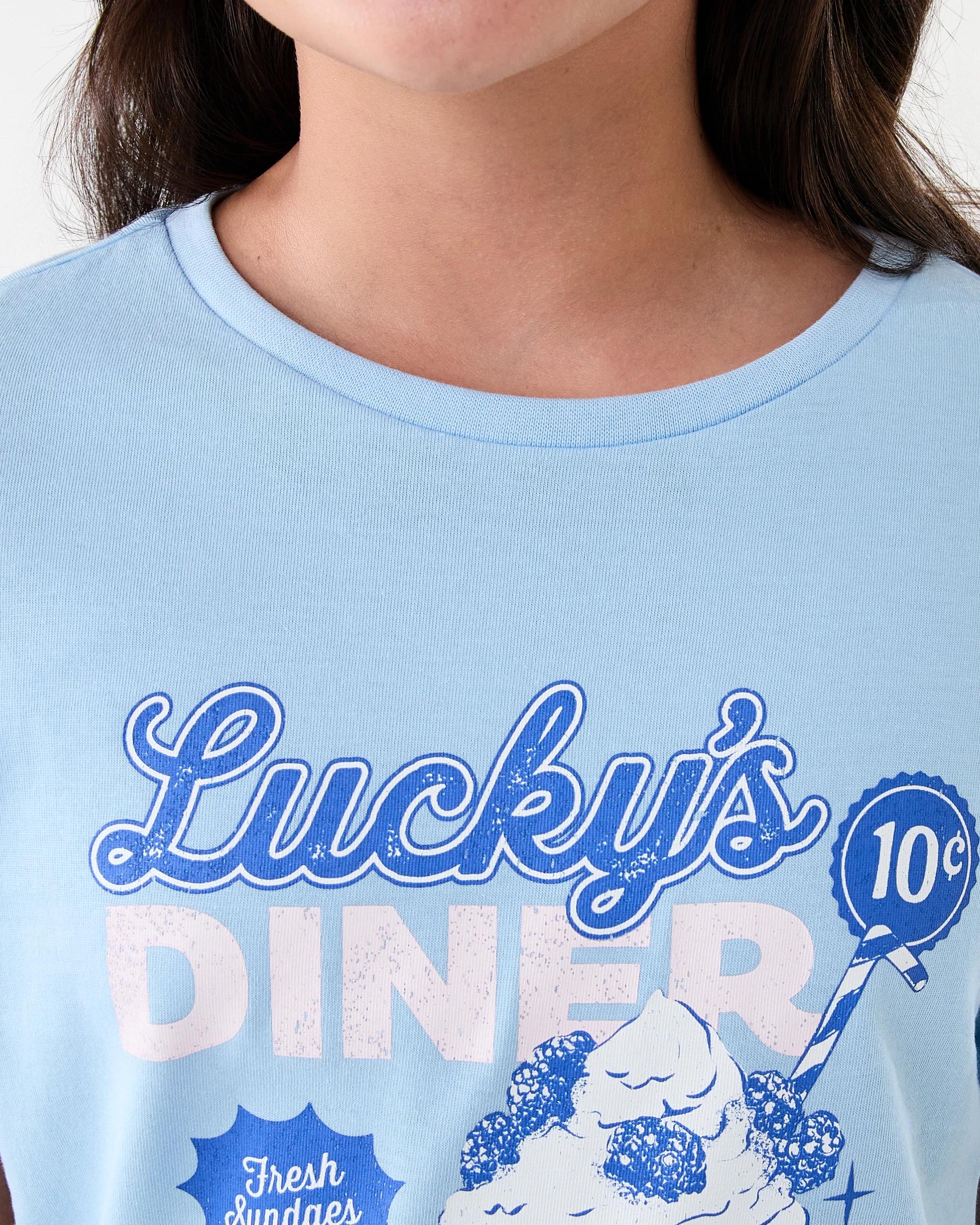 4 Short Sleeve Printed T-shirt Blue Food, 4 of 7