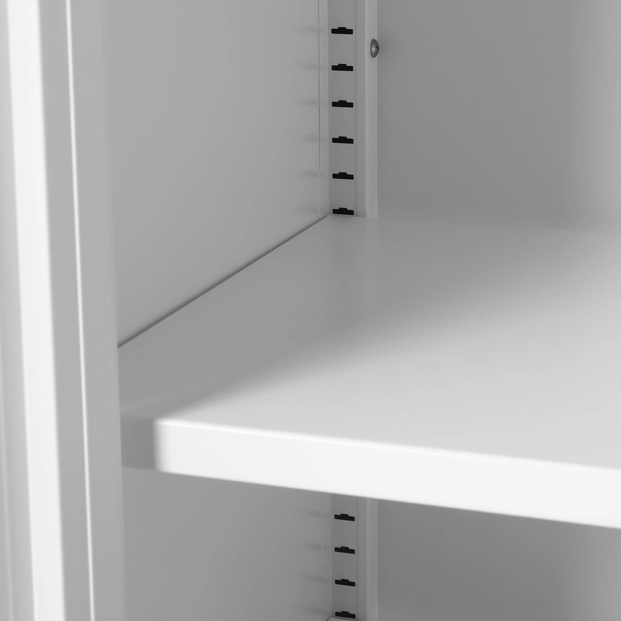6 Levede Storage Cabinet Steel Kitchen Cupboard Metal Bookcase Filing Office White, 6 of 7