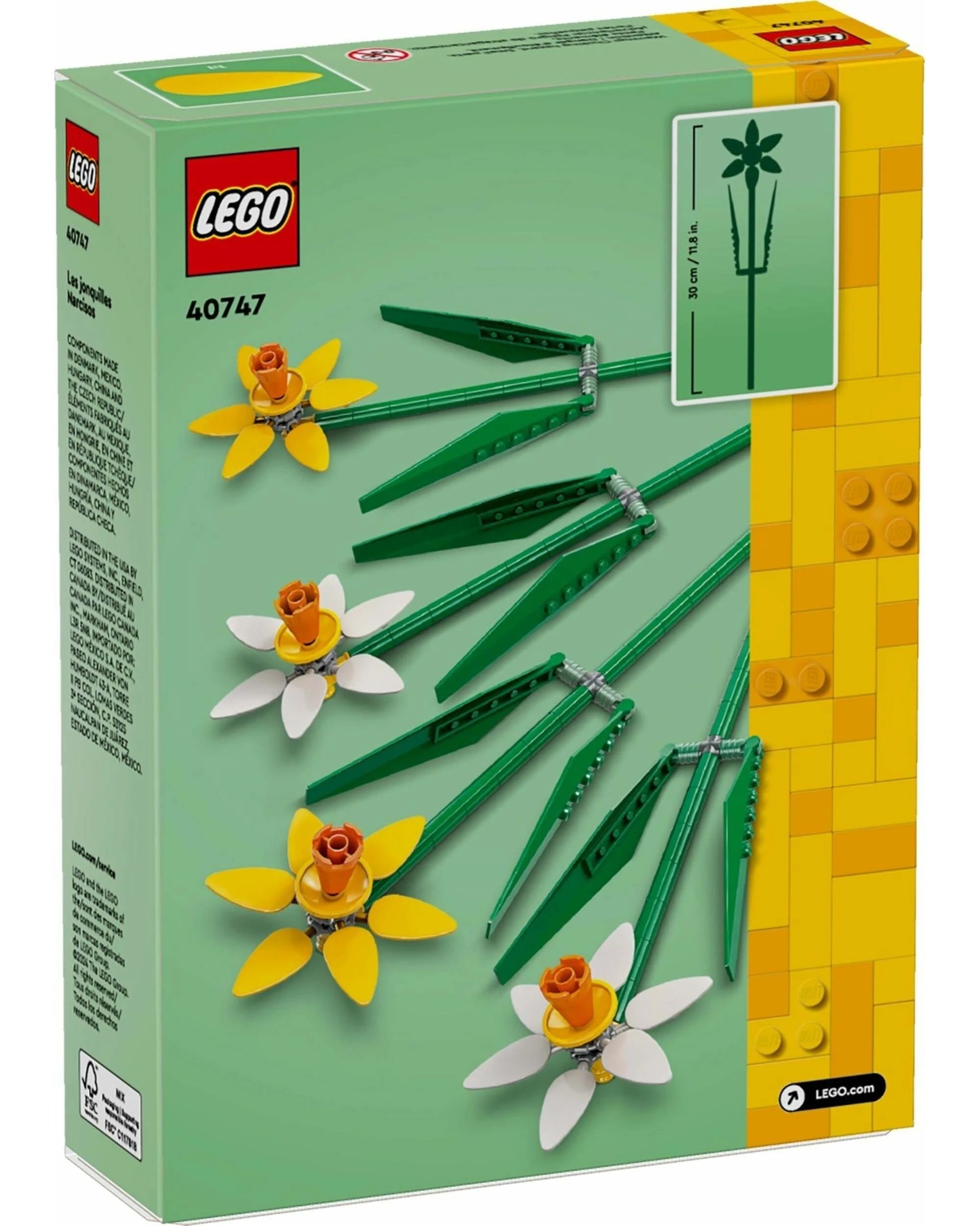 2 LEGO Iconic Daffodils 40747 - Flower Display Home Decoration, 2 of 4