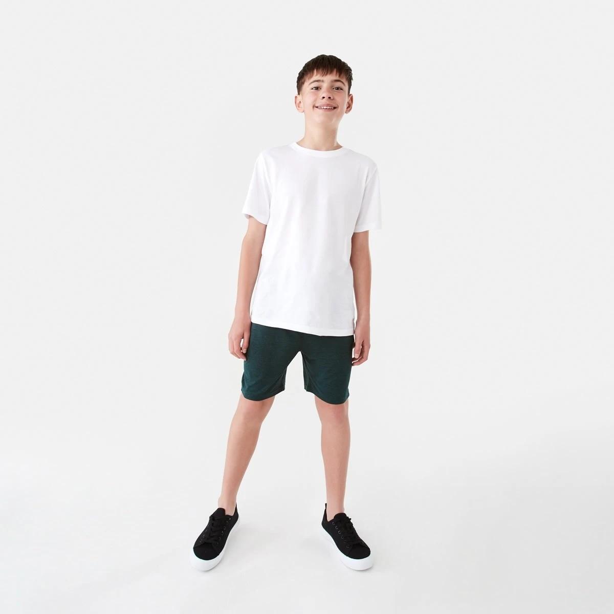 5 Active Kids Knit Shorts Text Green, 5 of 8