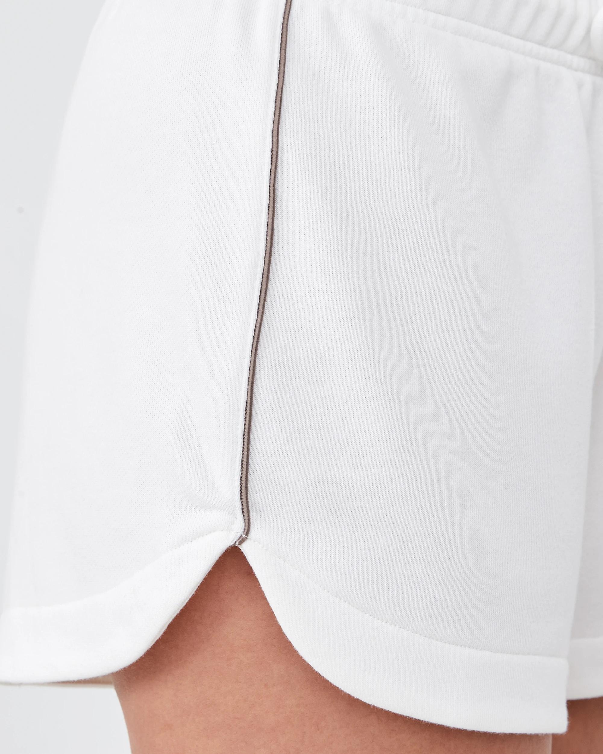 5 Active Womens Terry Sport Shorts Wht Egret, 5 of 6