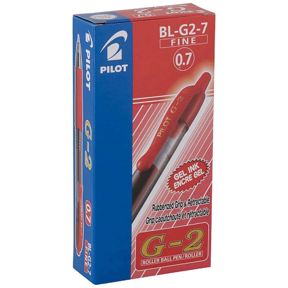 1 PILOT G2 Retractable Gel Pen 0.7mm Red 12 Pack, 1 of 3