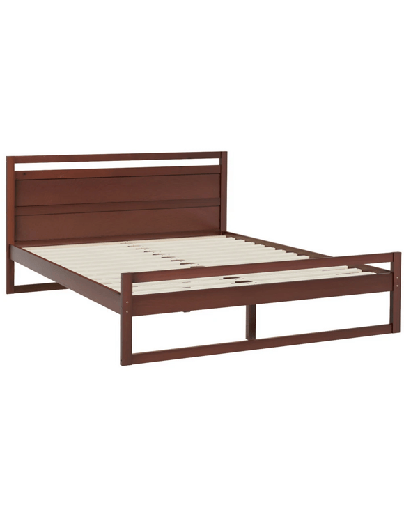 Artiss Bed Frame Double Size Wooden Walnut Witton