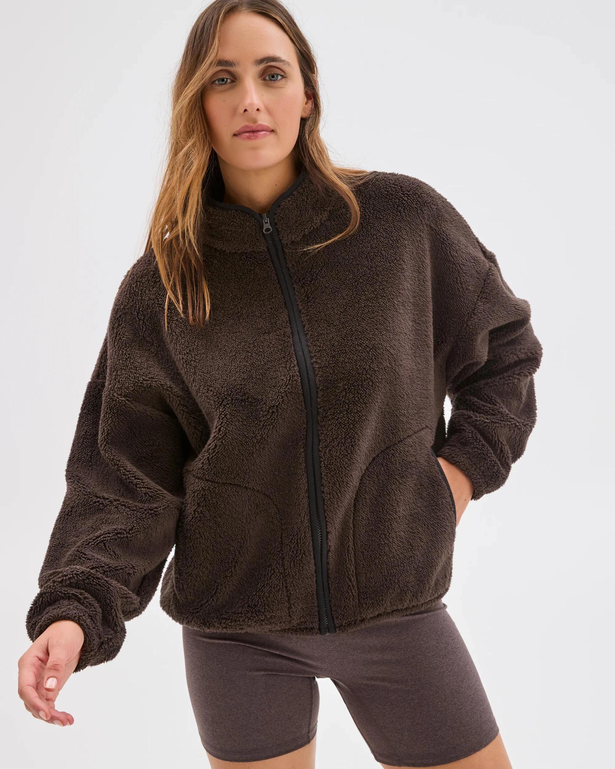7 Target Active Active Sherpa Zip Through Jacket COCOA, 7 of 8