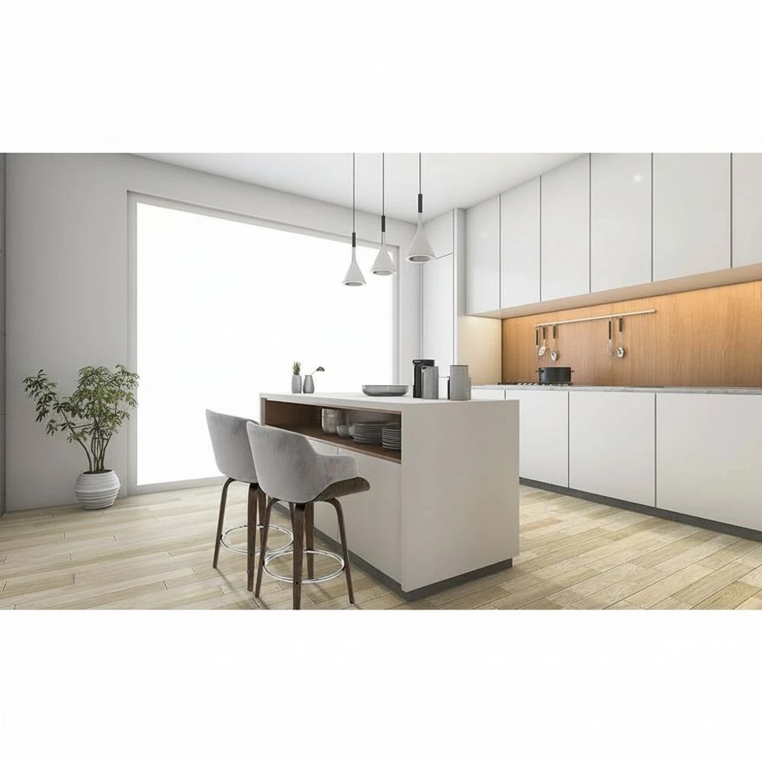 6 Artiss 2x Bar Stools Swivel Velvet Padded Wooden - Grey, 6 of 6