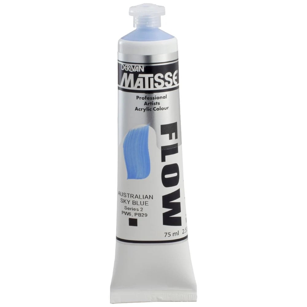 1 Derivan Matisse Flow Paint 75mL Australian Sky Blue S2, 1 of 2