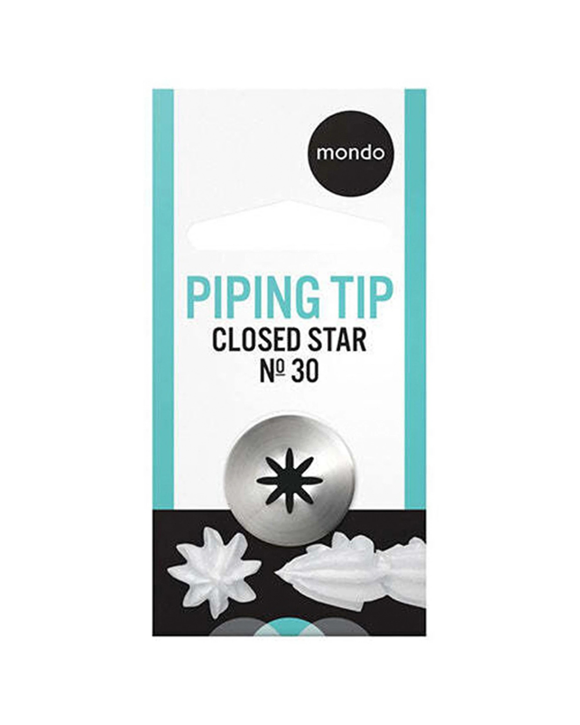 3 Mondo Closed Star Piping Tip Stainless Steel Cake Decorating Nozzle For Cakes - Silver, 3 of 3