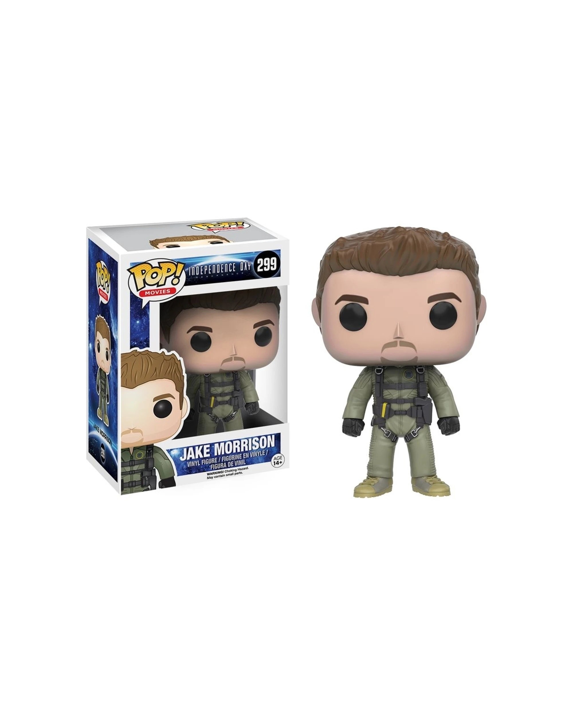 1 Pop Vinyl Figurine Independence Day 2 Resurgence - Jake 10cm Collectible - Green, 1 of 3