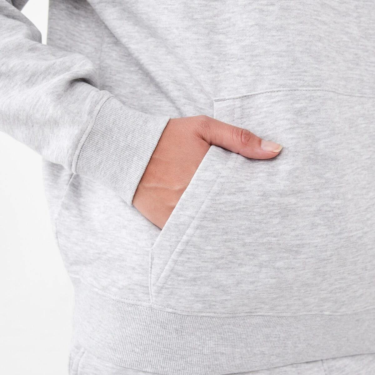 6 Active Womens Core Pop Over Hoodie SOFT GREY MARLE, 6 of 6