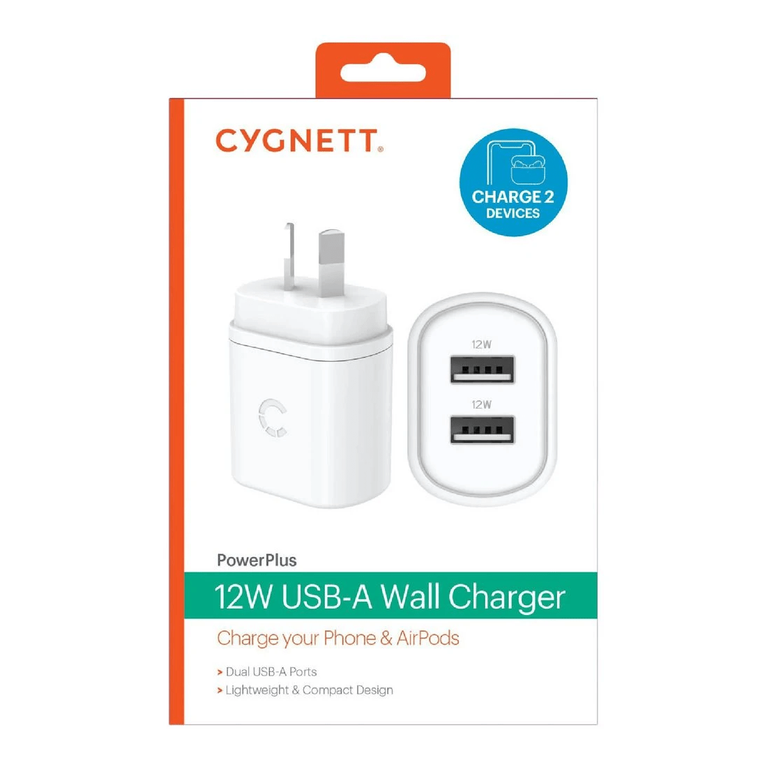 2 Cygnett PowerPlus 12W Dual USB-A Wall Charger, 2 of 2