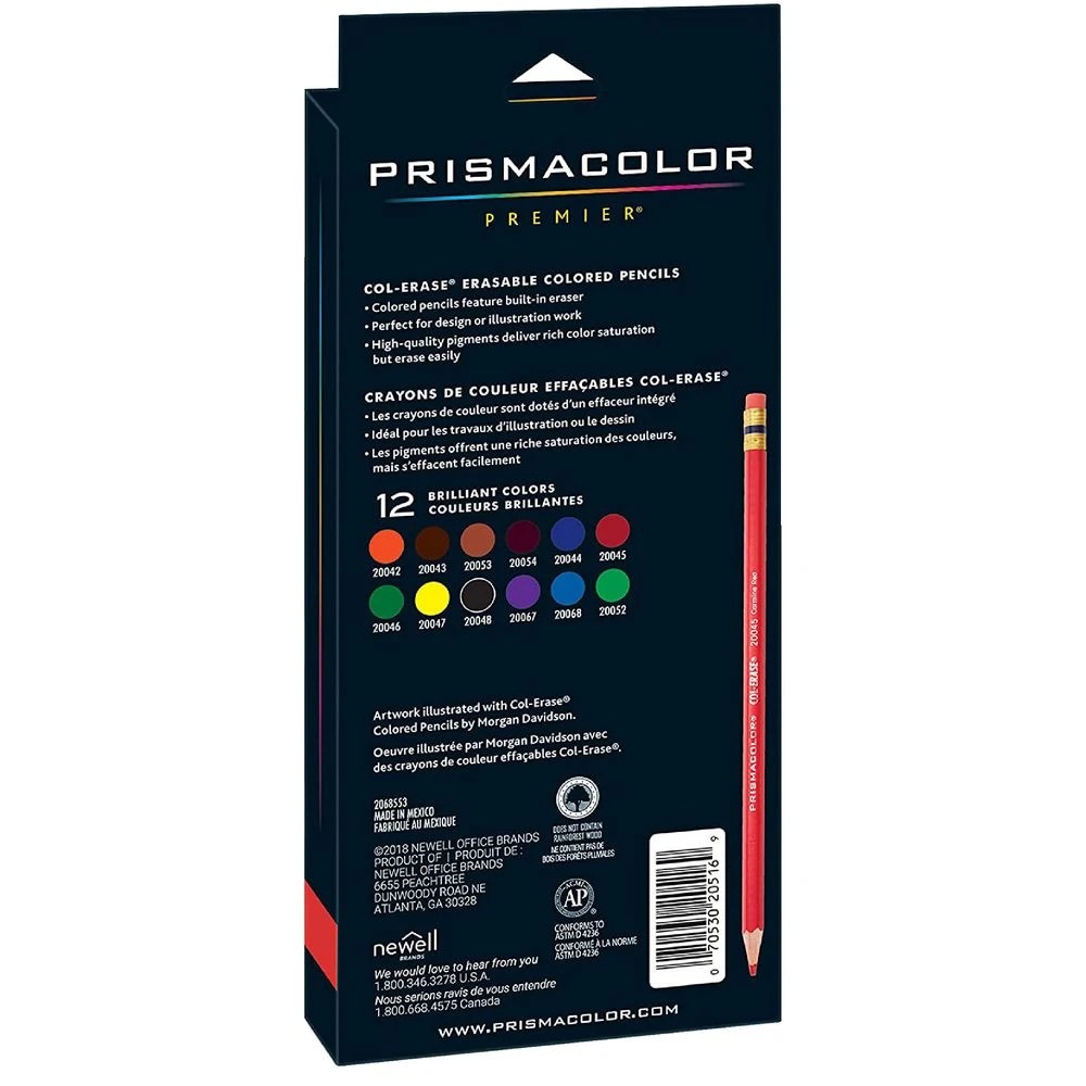 2 Prismacolor Col-Erase Erasable Coloured Pencils 12 Pack, 2 of 3