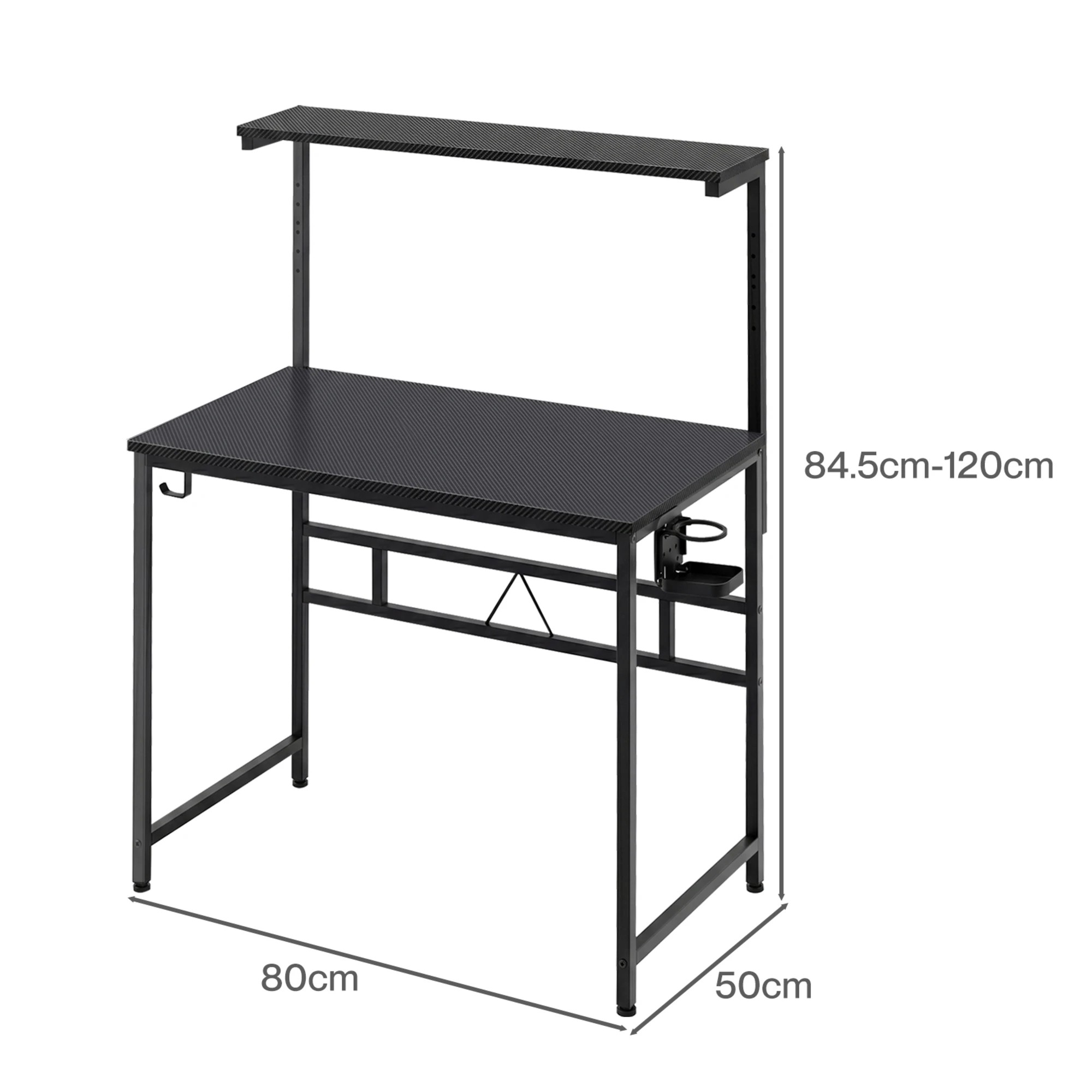 3 Levede Gaming Table Spacious Wear Resistan Stable Computer Desk Earphone Hook, 3 of 8