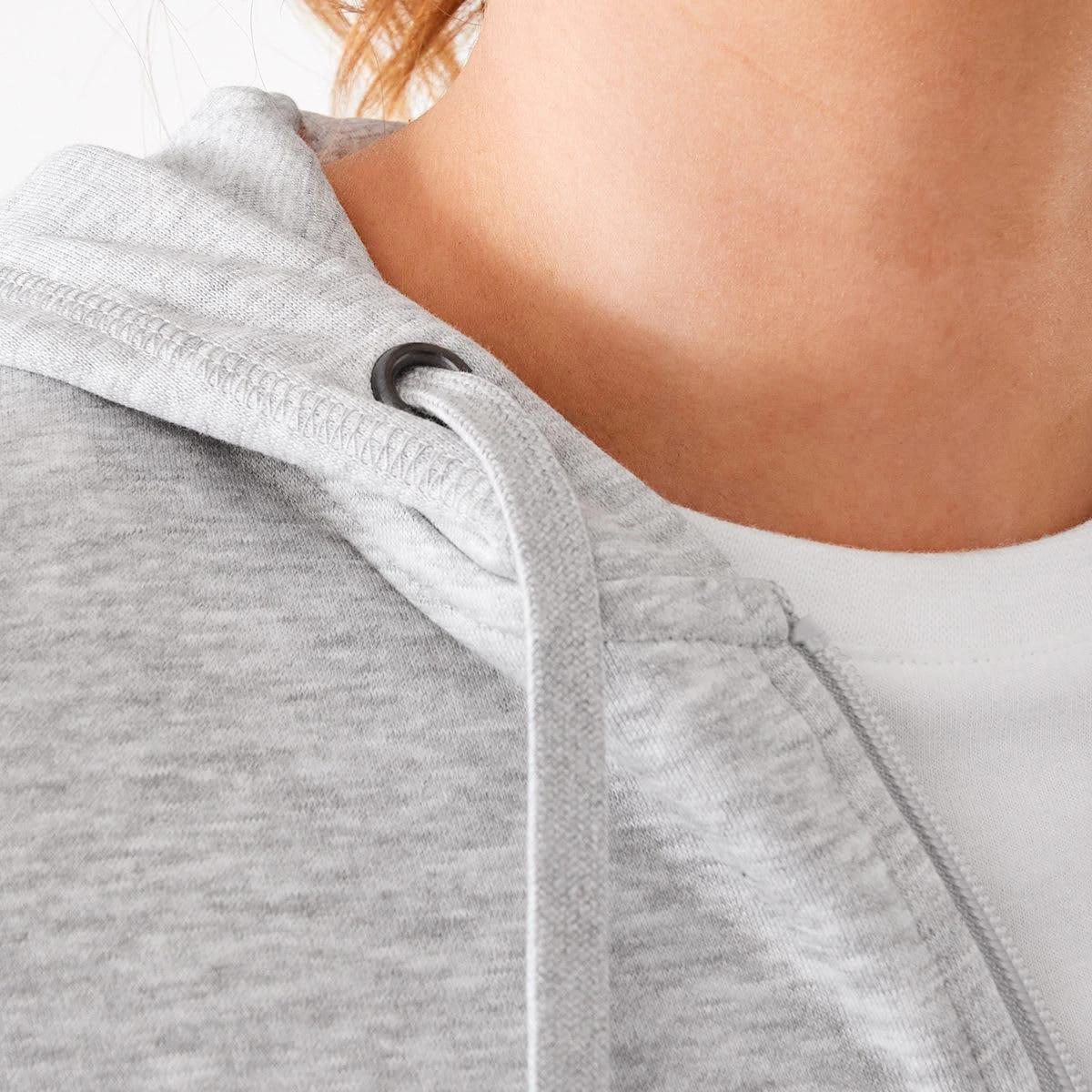 6 Active Womens Core Zip Through Hoodie Grey Marle, 6 of 9
