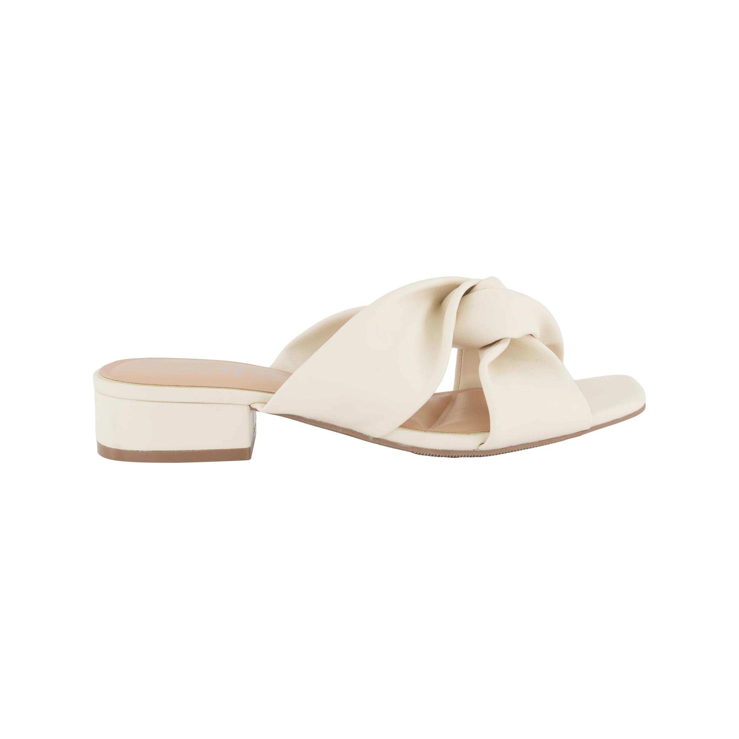 1 Soft Knot Heel Mules Ivory, 1 of 1