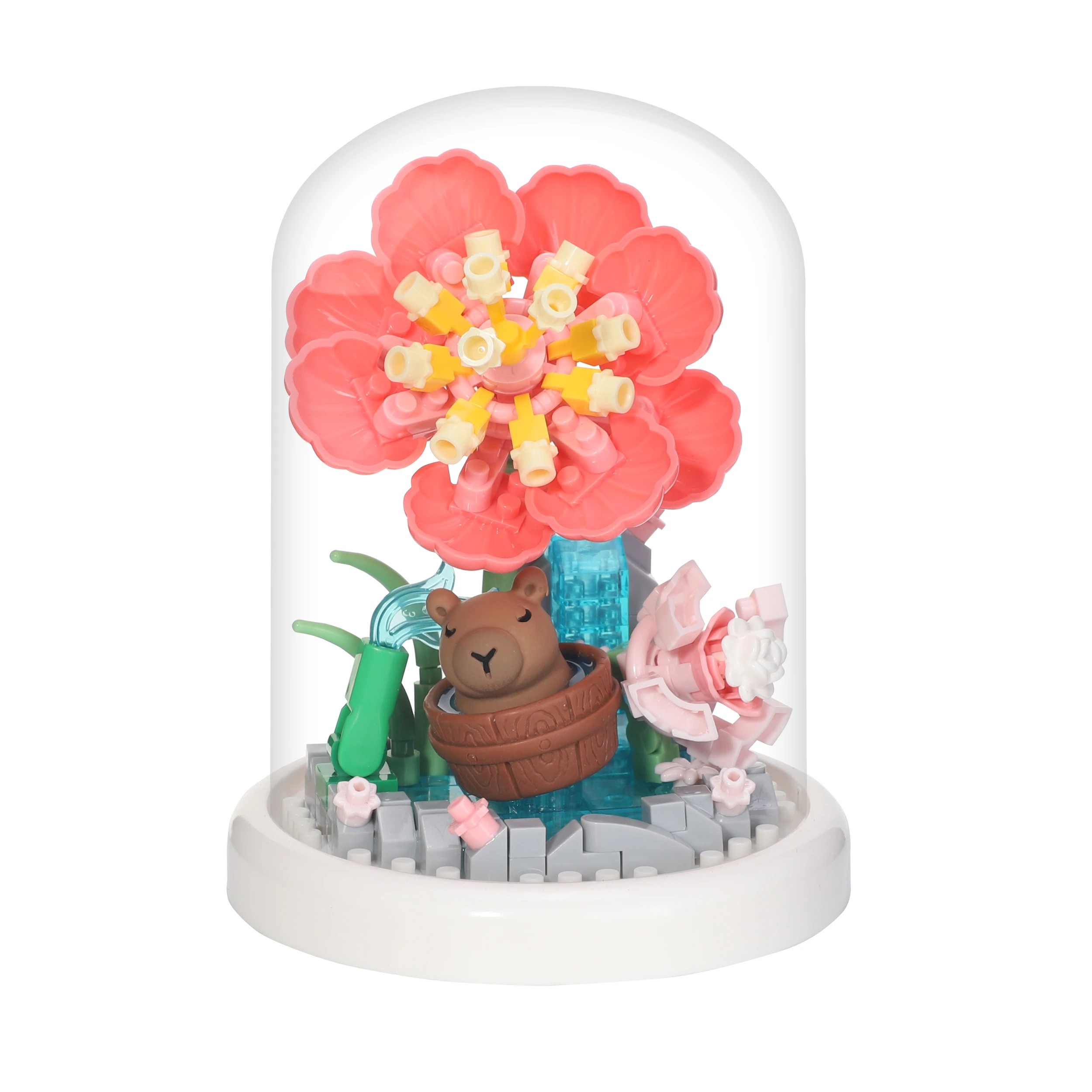 5 Mini Blocks Flower Series: Capybara in Dome - Assorted, 5 of 9