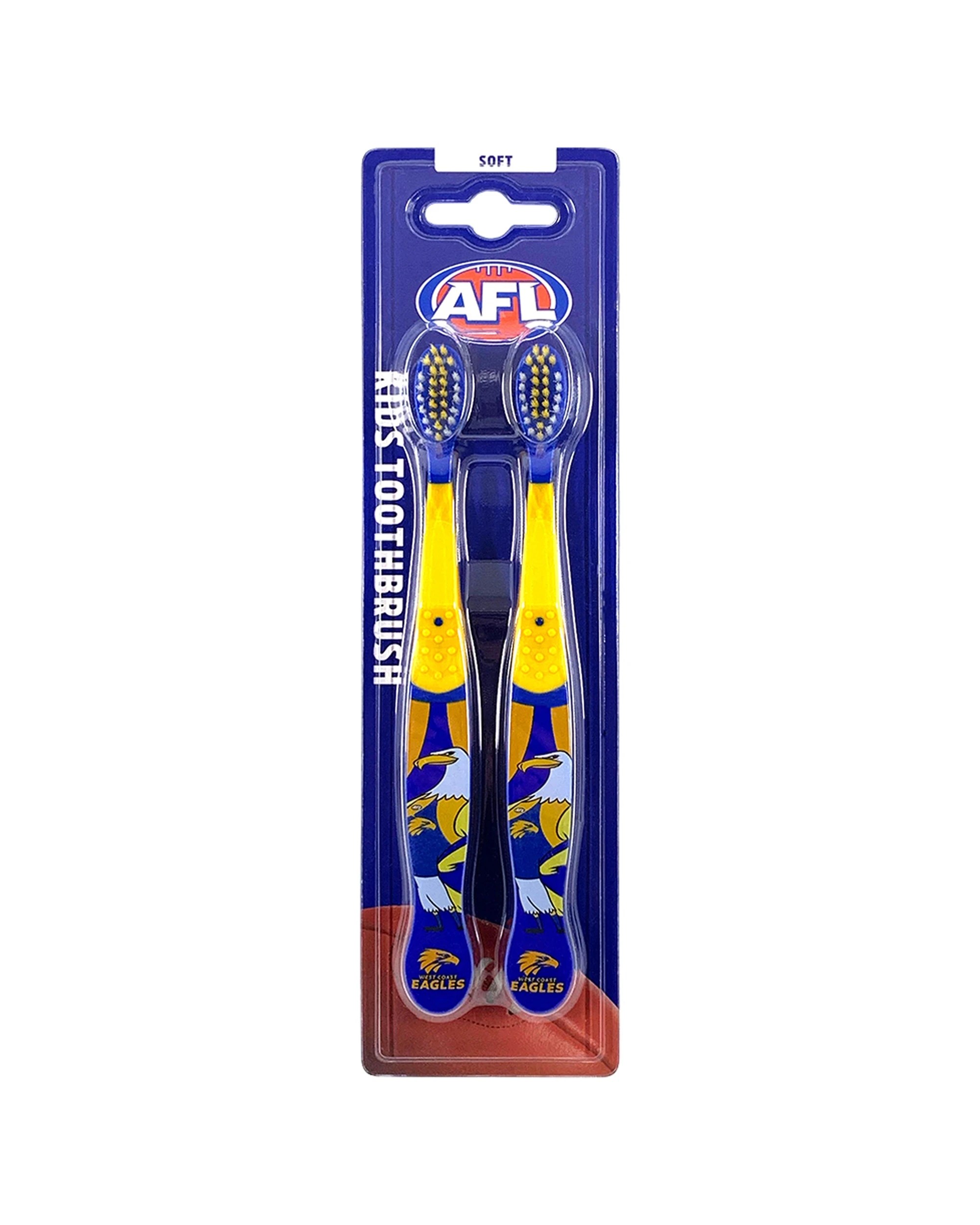 2 AFL 5x 2pc Mascot Kids/Children Soft Bristles Toothbrush West Coast Eagles - Multi, 2 of 2