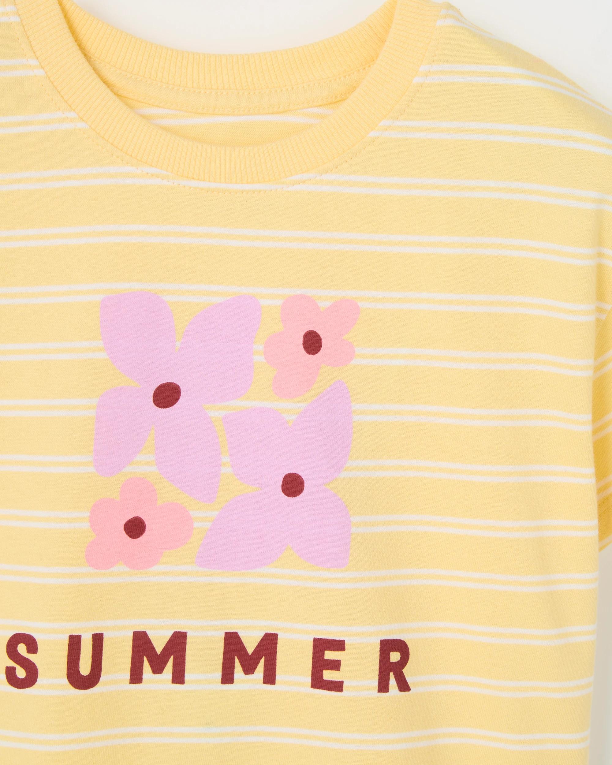 6 Target Kids Australian Cotton Oversized T-Shirt YELLOW STRIPE, 6 of 6