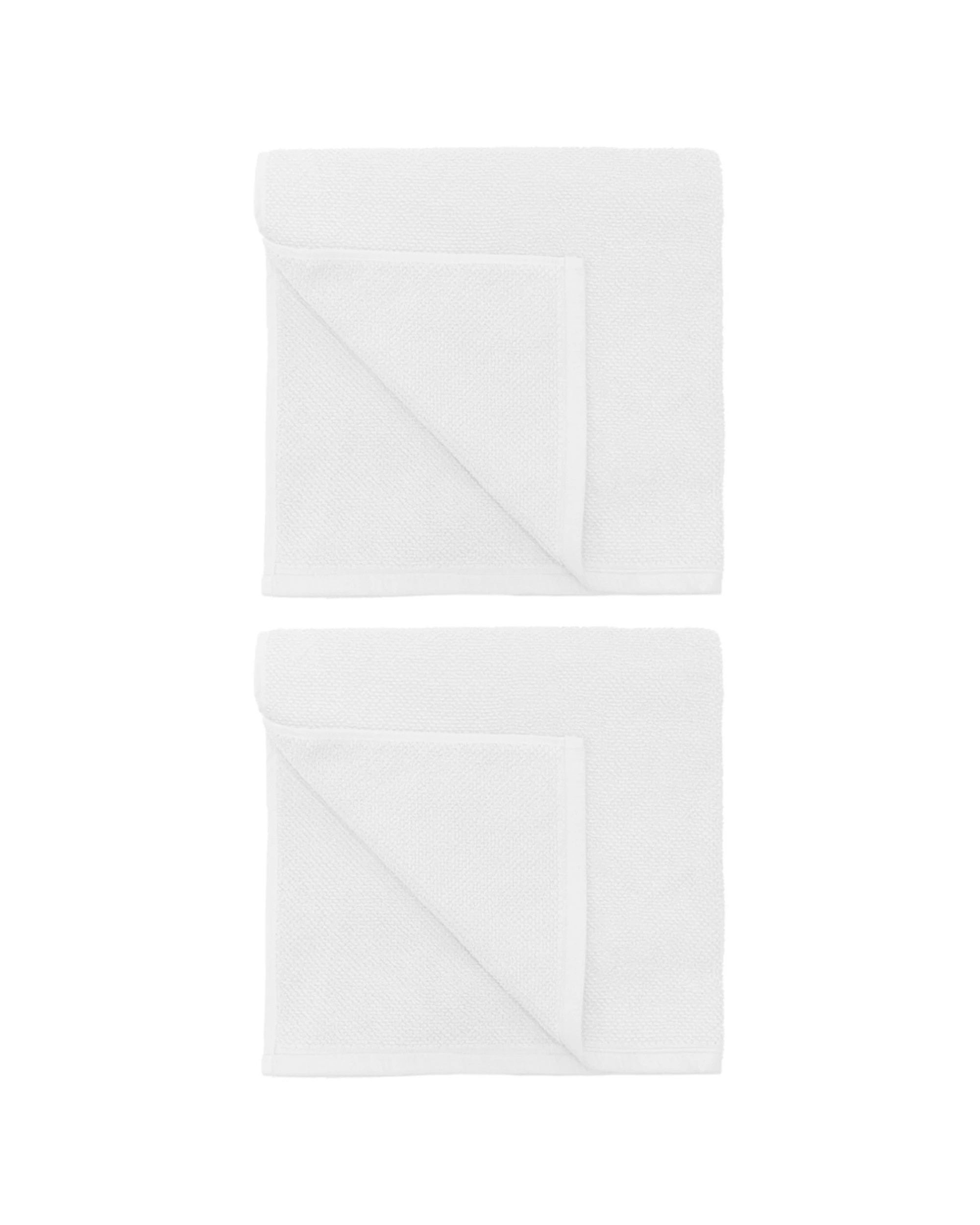 1 Bambury Angove 600gsm Soft Absorbent Cotton Bath Sheet 2PK 80x160cm - White, 1 of 5