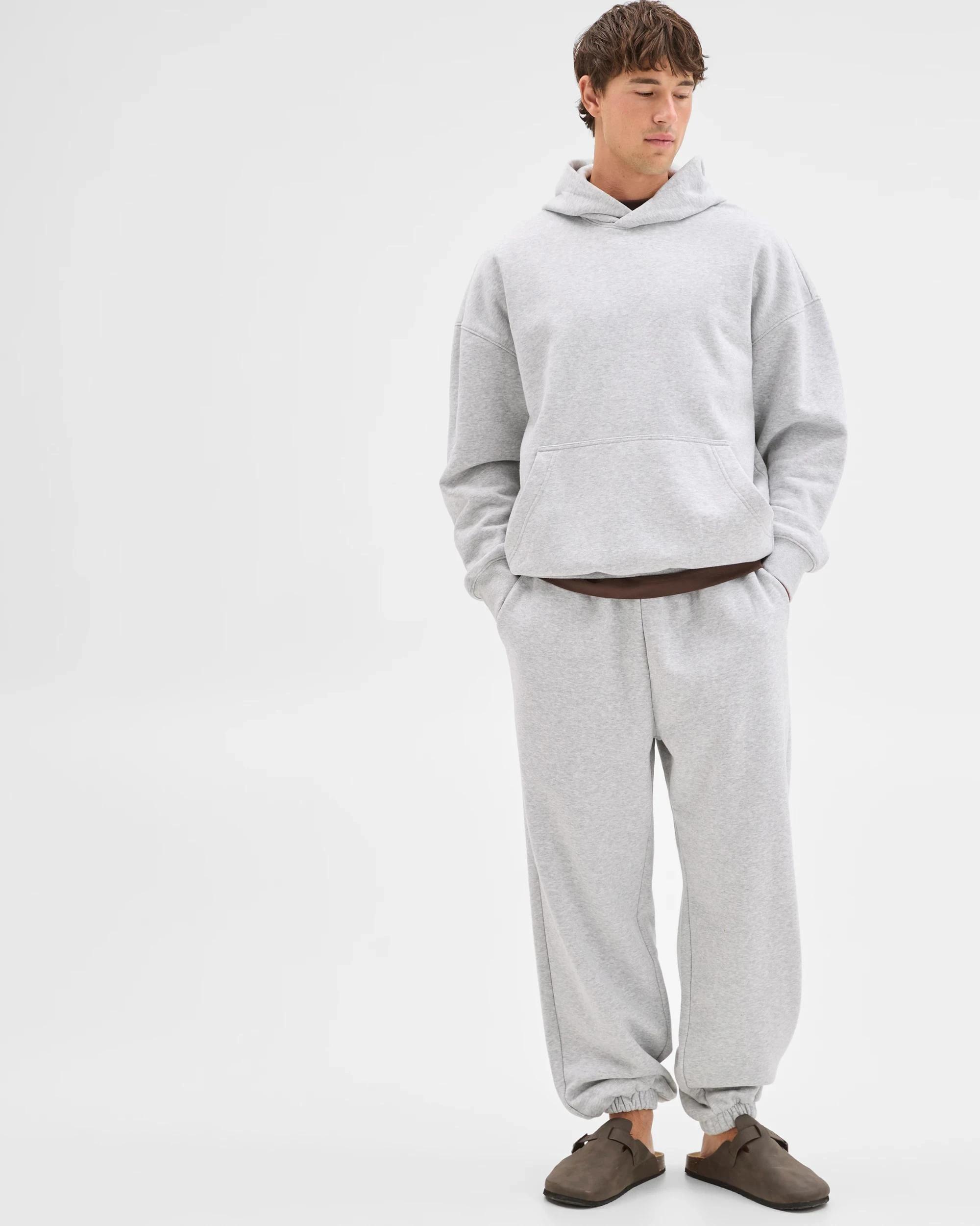3 Commons Australian Cotton Blend Heavyweight Cuffed Trackpants GREY MARLE, 3 of 7