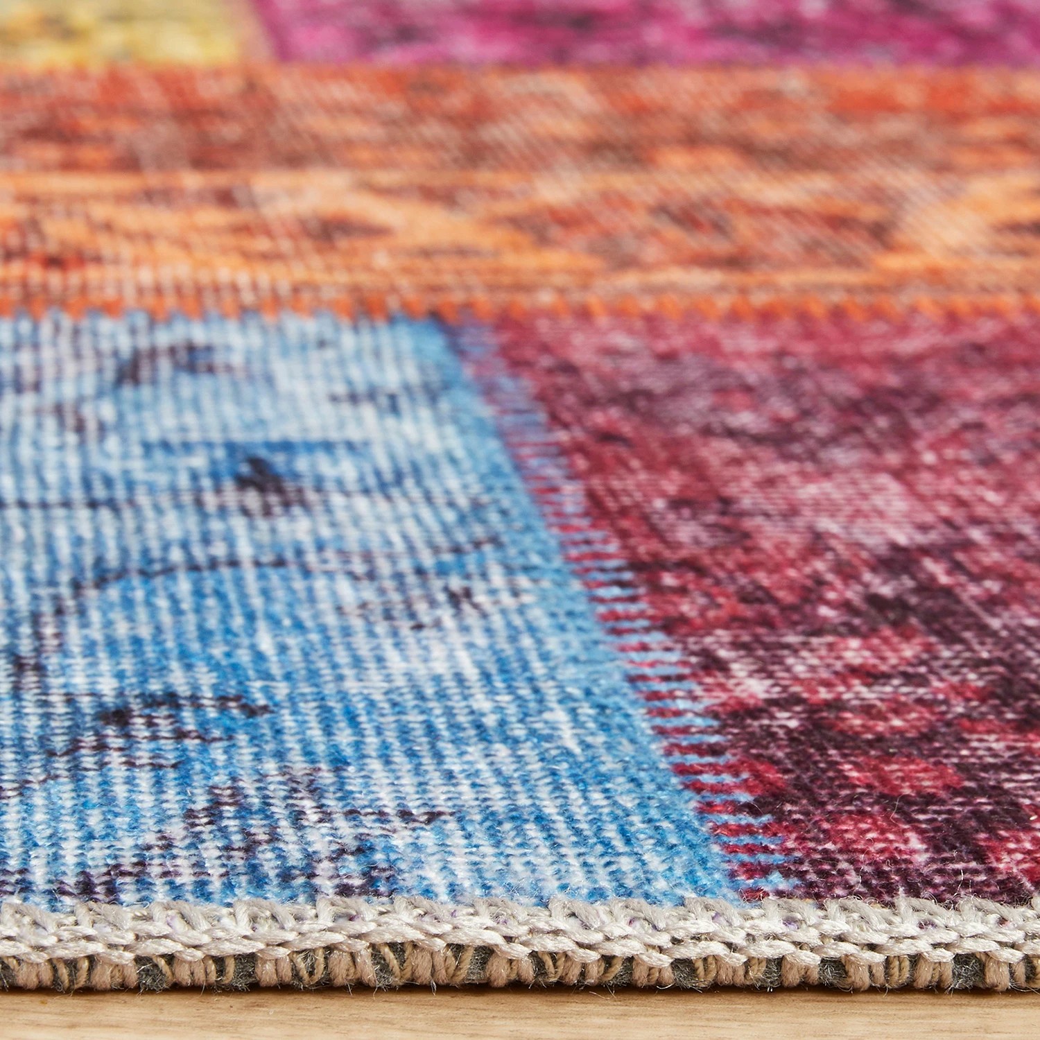 6 Common Ground Rugs Bazaar 167 400x80cm - Large Runner Rug - Blue, 6 of 9