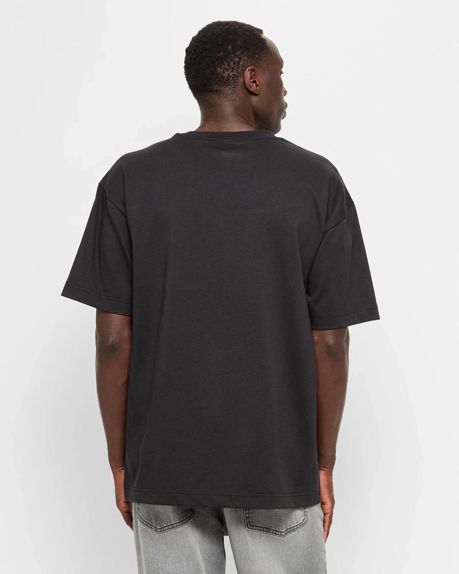 4 Commons Australian Cotton Oversized Heavy Core T-Shirt BLACK, 4 of 7