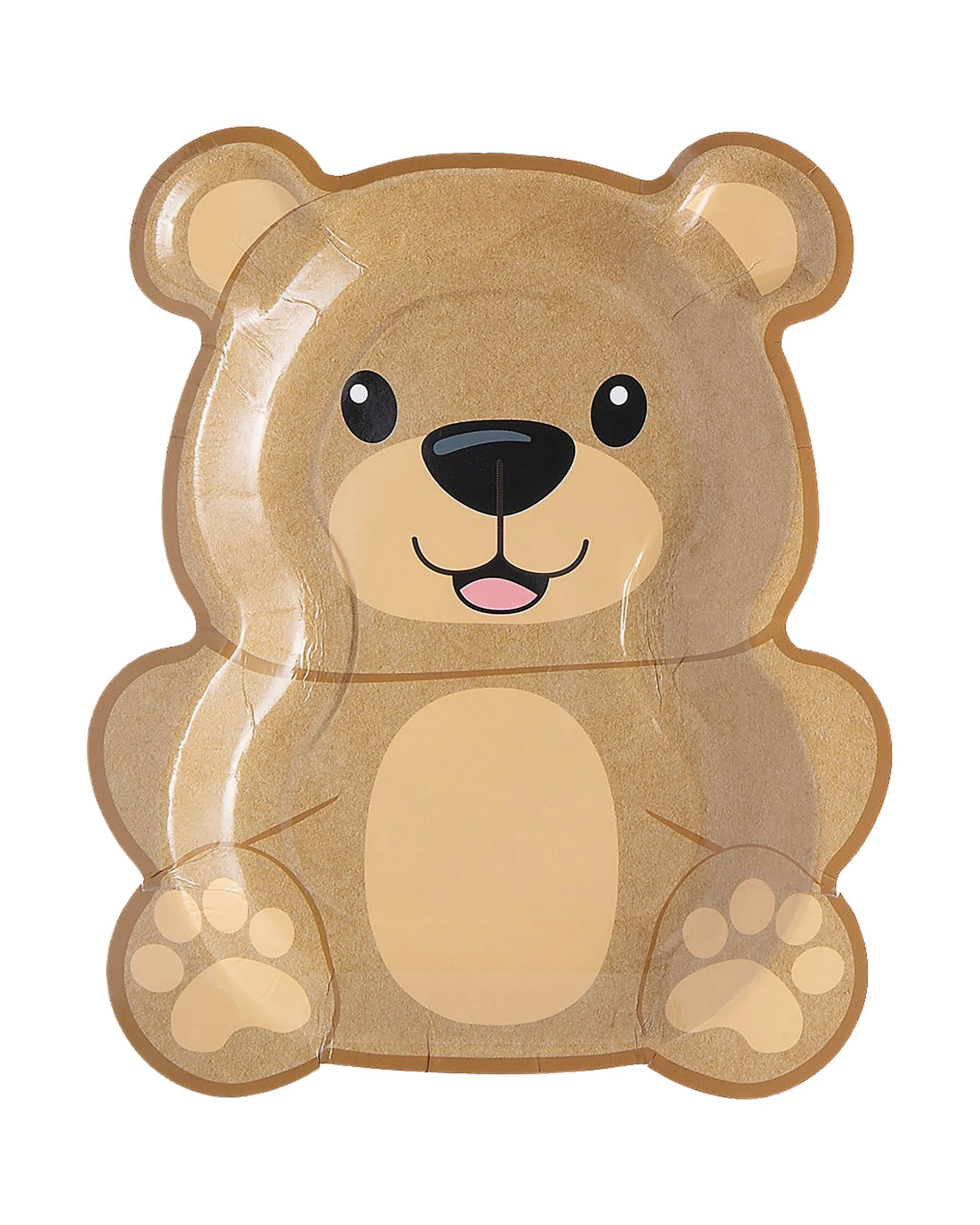 1 Partyrama Teddy Bear Shaped Paper Plates Pack of 8, 1 of 1