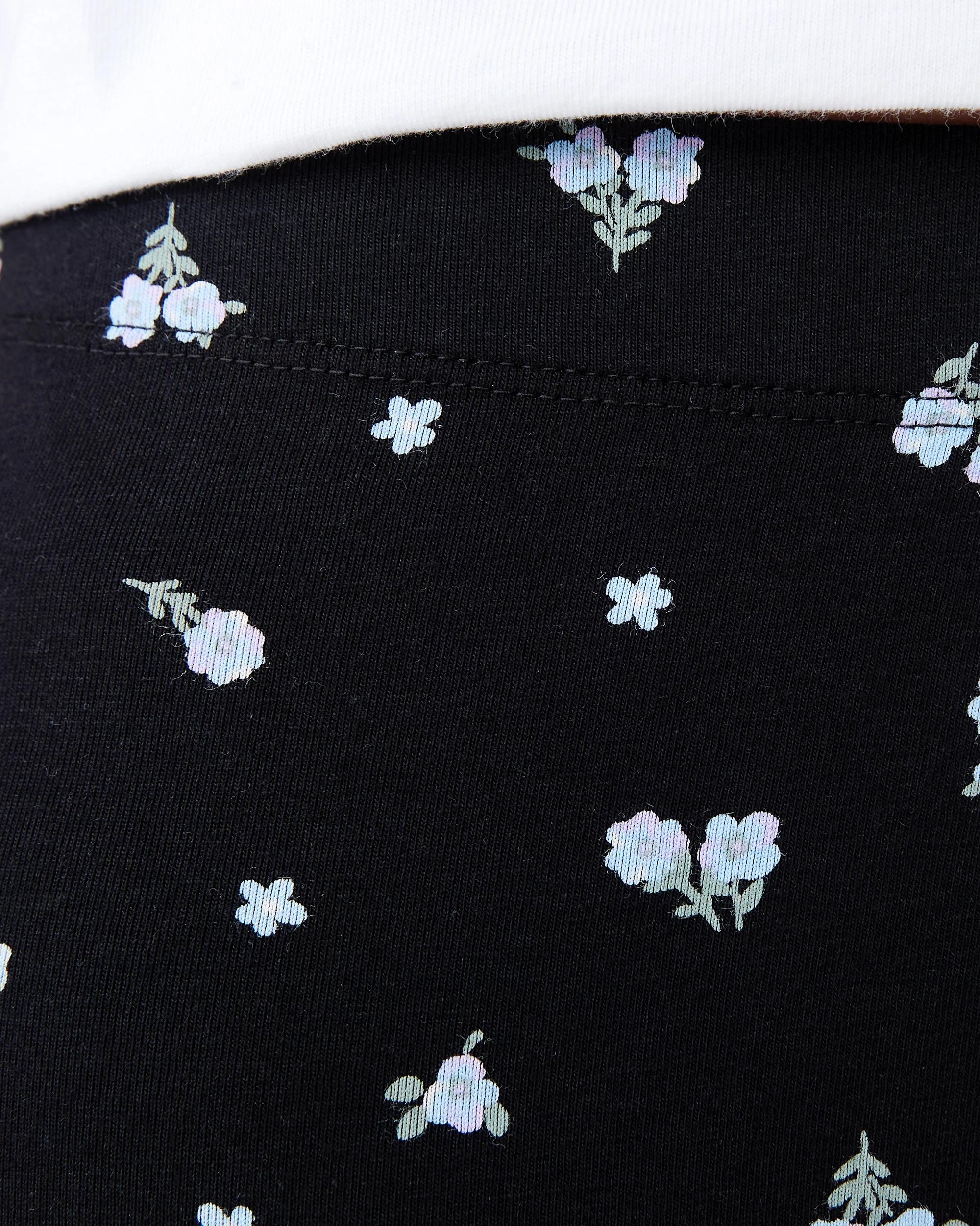 3 Print Bike Shorts Blk Floral, 3 of 6